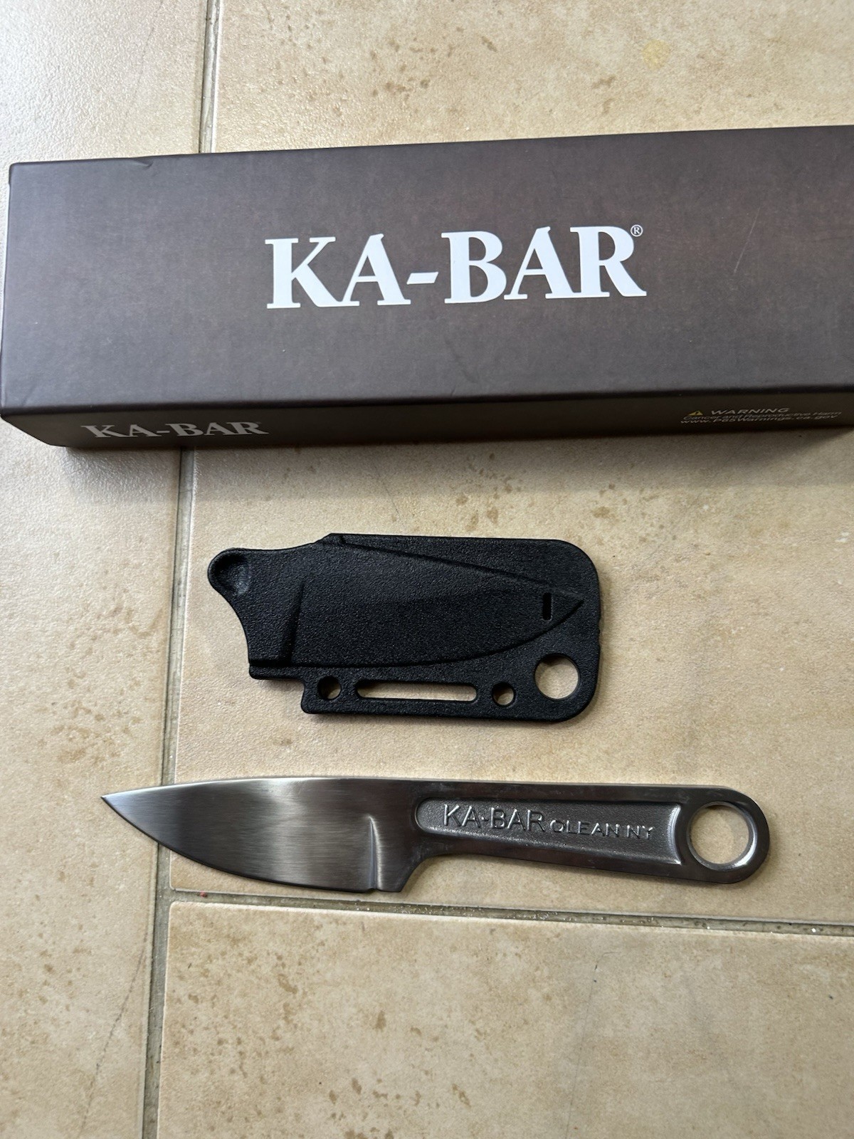 New 1119 KA-BAR Forged Wrench Knife with Sheath High Carbon Steel Made In USA