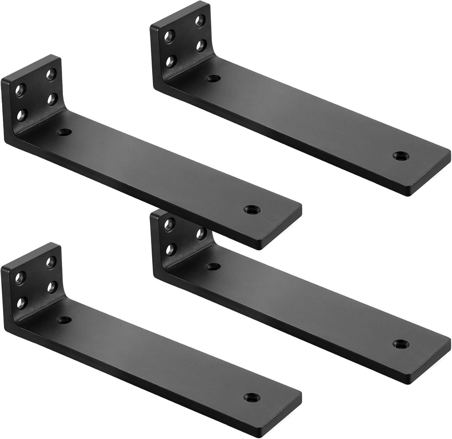 Floating Shelf Brackets 12 Inch Heavy Duty Wall Hidden Metal L Brackets 4 PCS