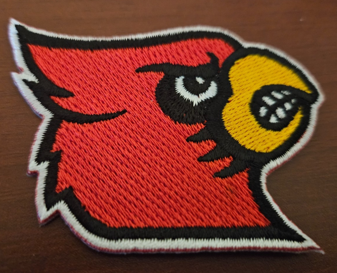 Louisville Cardinals High Quality 3" Iron On Embroidered Patch FREE Shipping