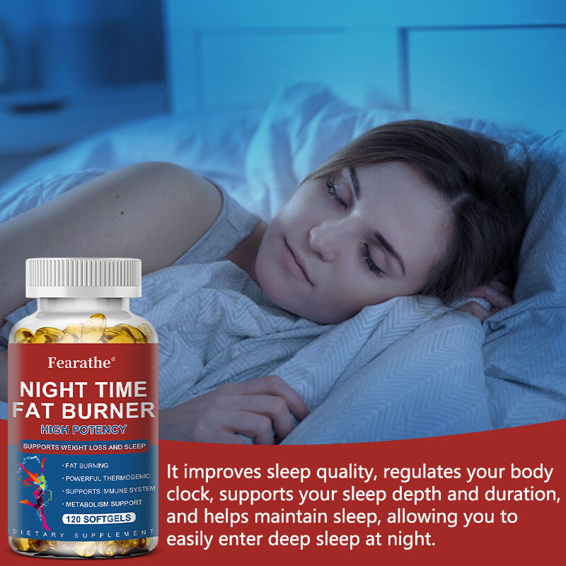 Night fat Burner 500mg, reduce abdominal fat and slim down, 120 capsules