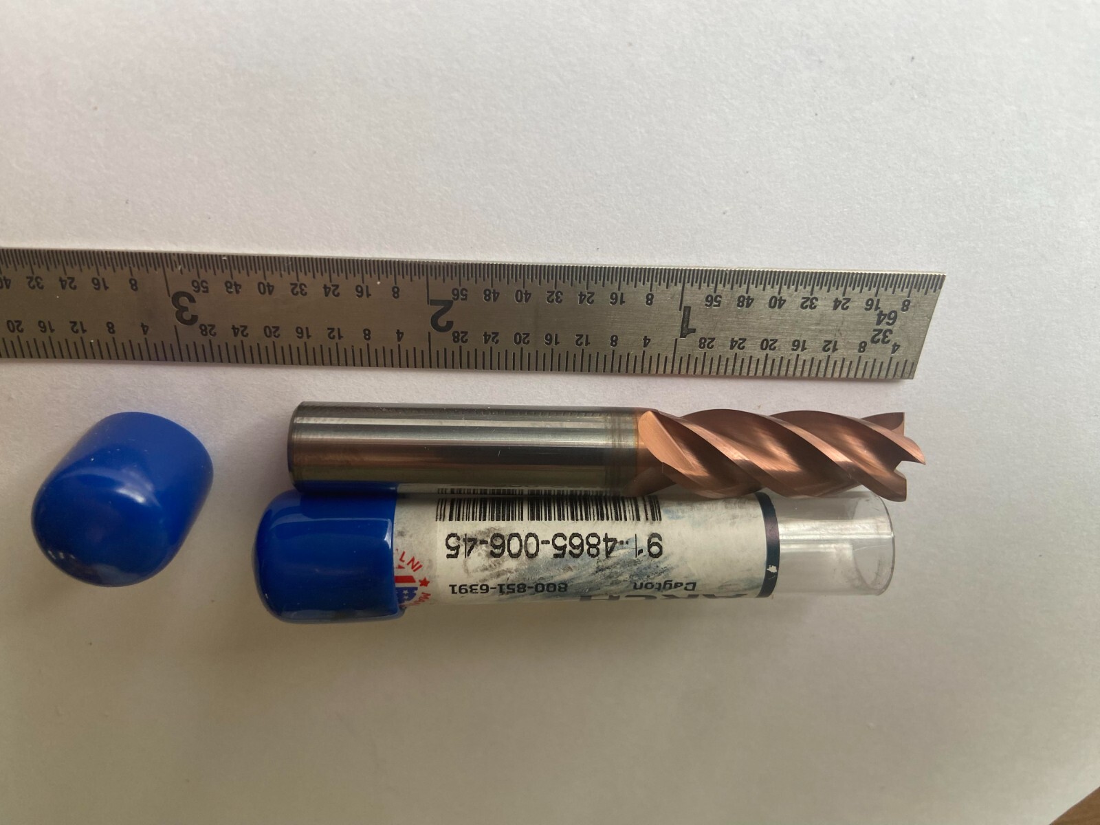 NEW Arch 3/8 .375"D 1"LOC 2"OAL Carbide Square Endmill TiAlN Coated 4 Flute