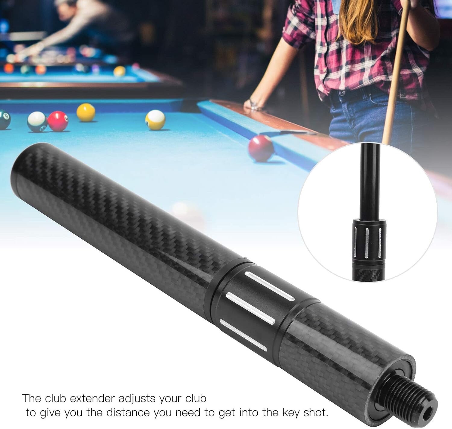 Billiards Stick Extension, Extender Adjustable for Billiard Extension Accessory