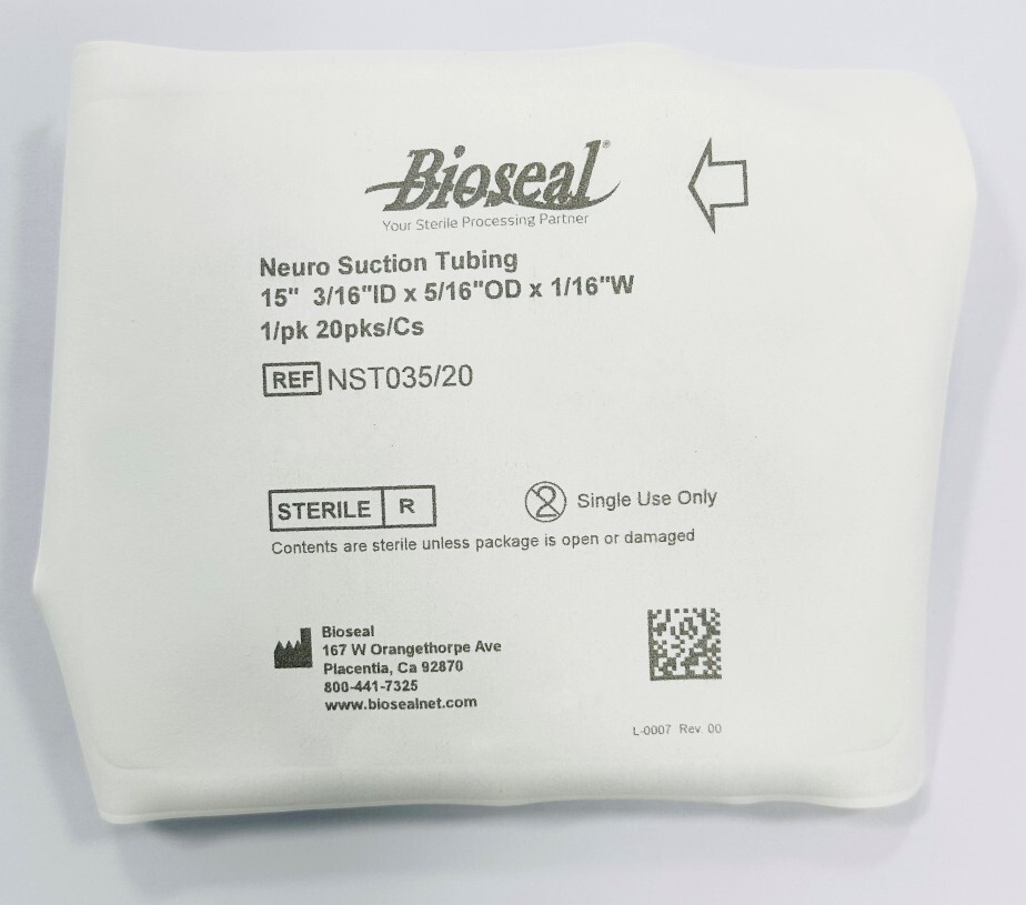 *1-Pack* Bioseal Neuro Suction Silicone Tubing Sterile NST035/20