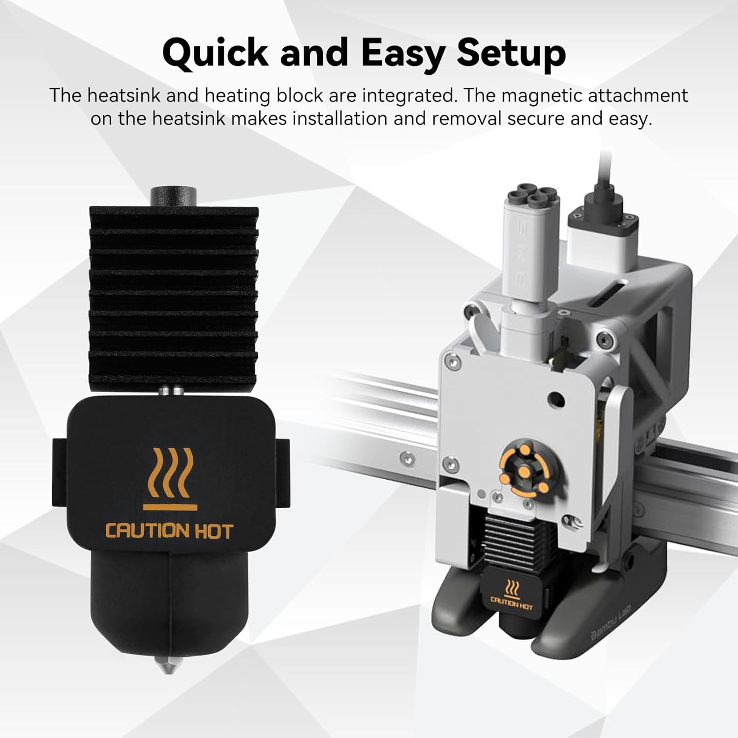 Extruder Hotend Kit for Bamboo Lab A1, A1 Mini 3D Printer, Heating Block...