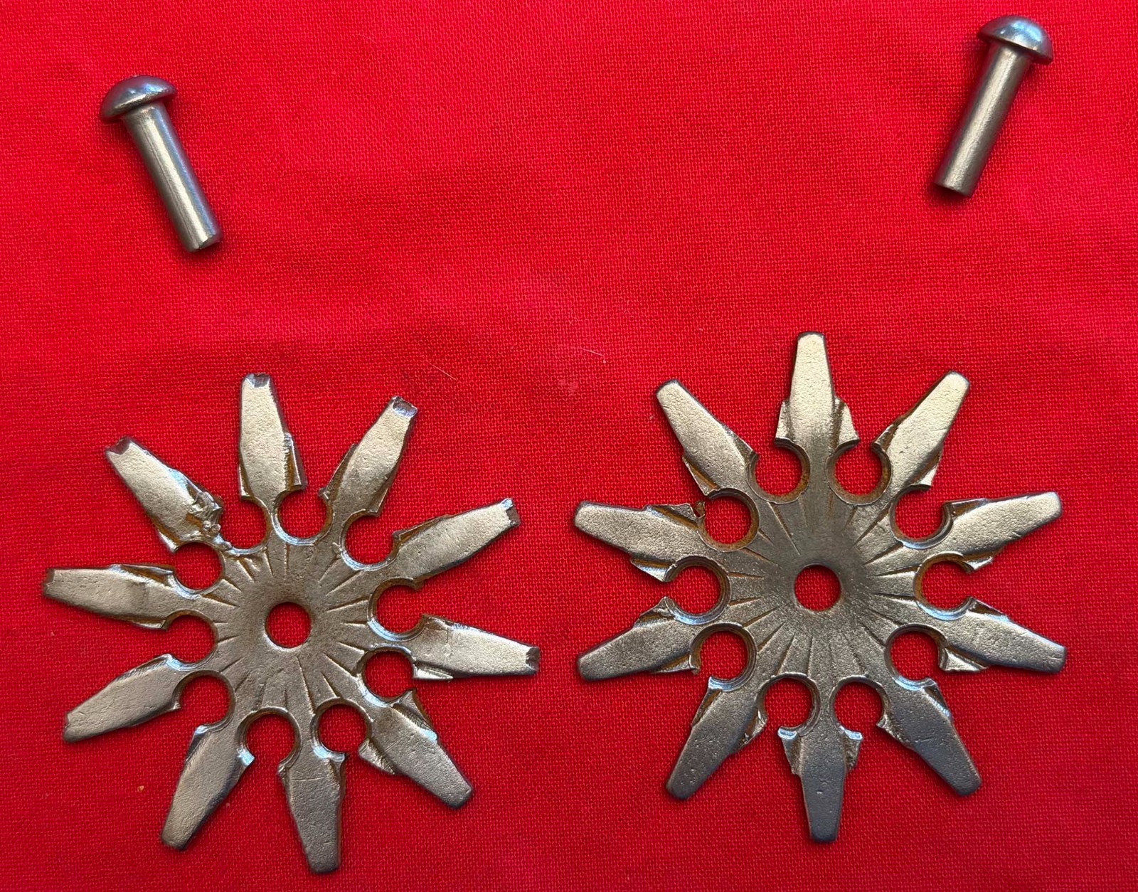 OLD STOCK 2 1/4" Handmade 10-Point Snowflake  COWBOY VAQUERO SPUR ROWELS & Pins
