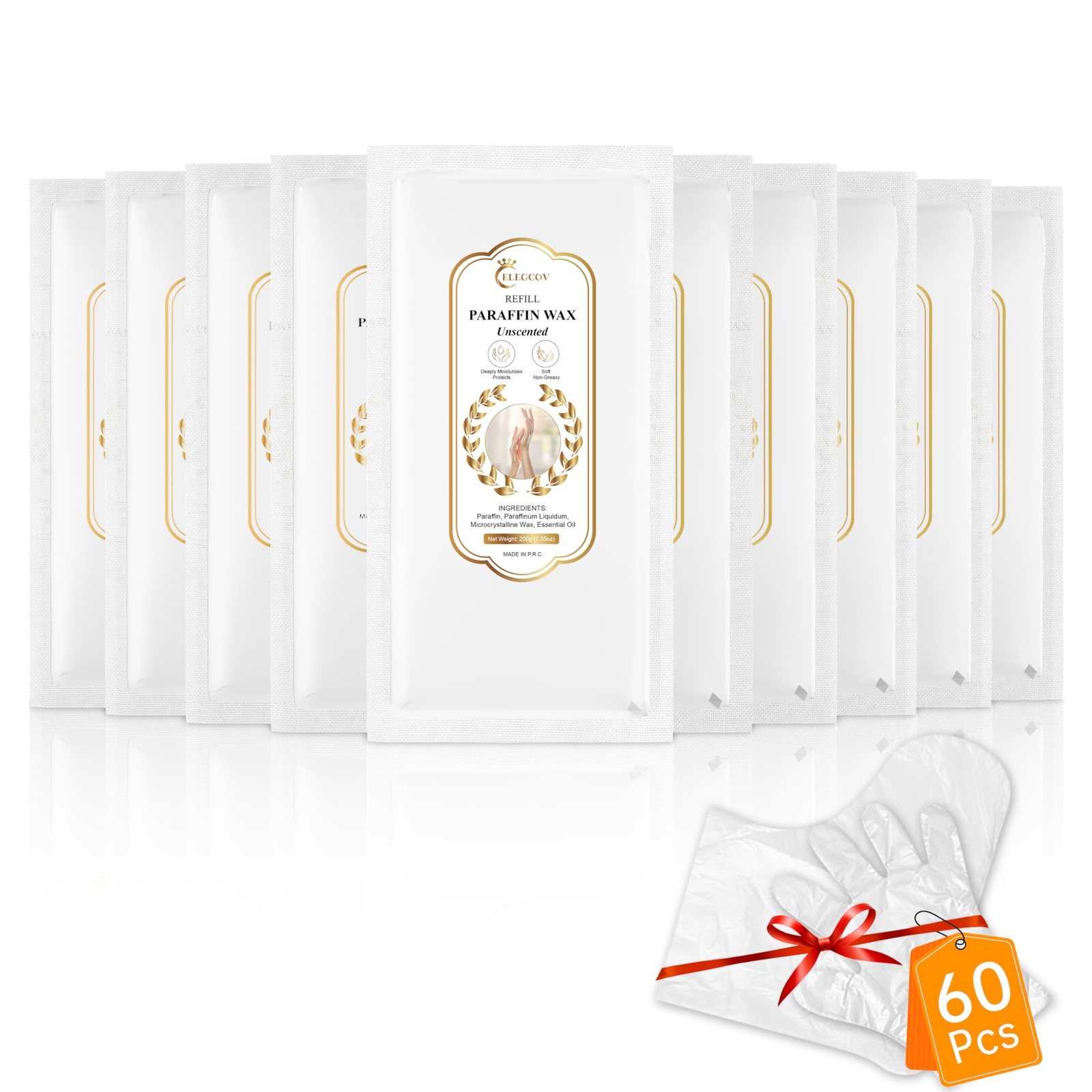Paraffin Wax Refills-10 Pack Unscent Paraffin Wax for Hand and Feet, Parrafin...