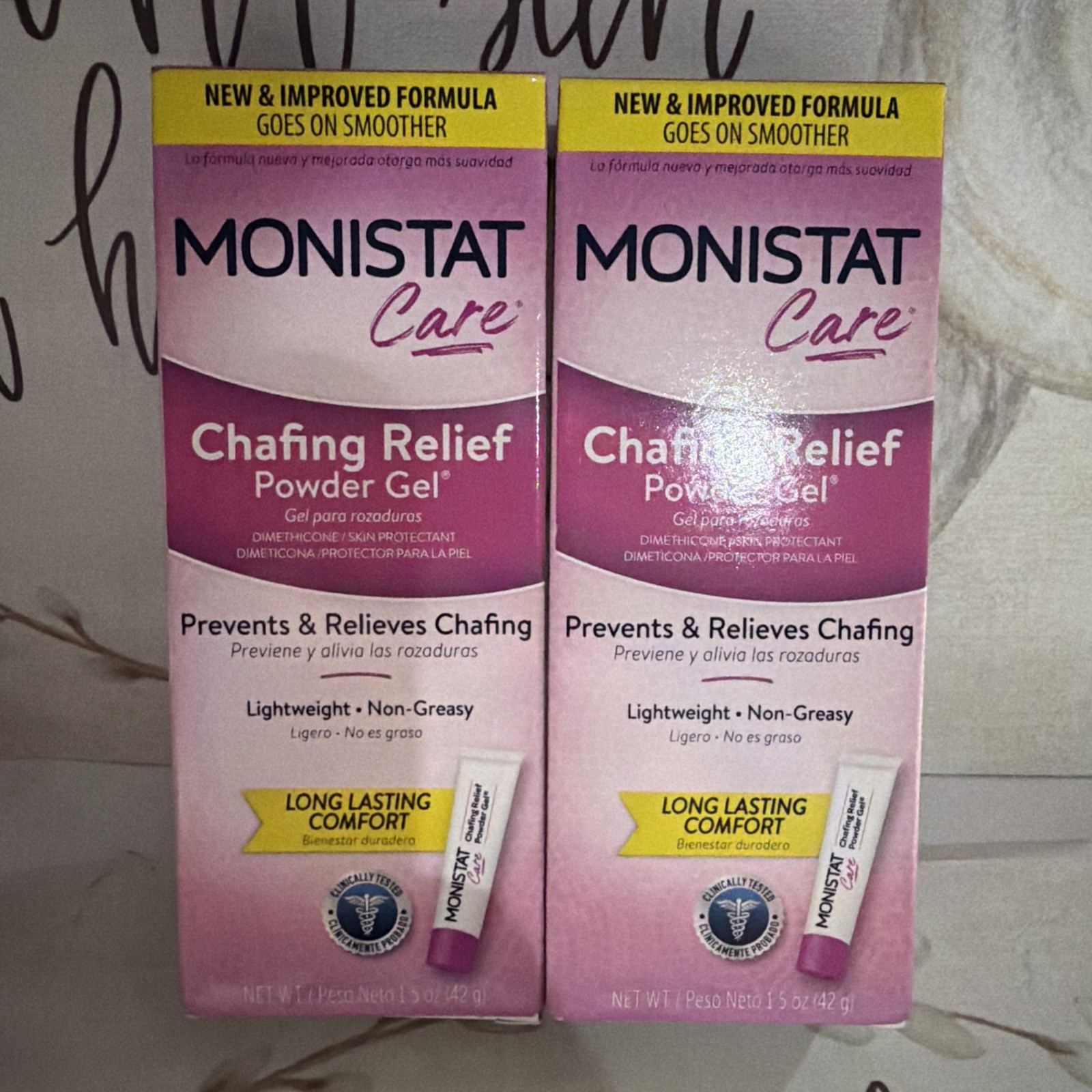 MONISTAT CARE CHAFING RELIEF POWDER GEL 2Pk Exp:06/26
