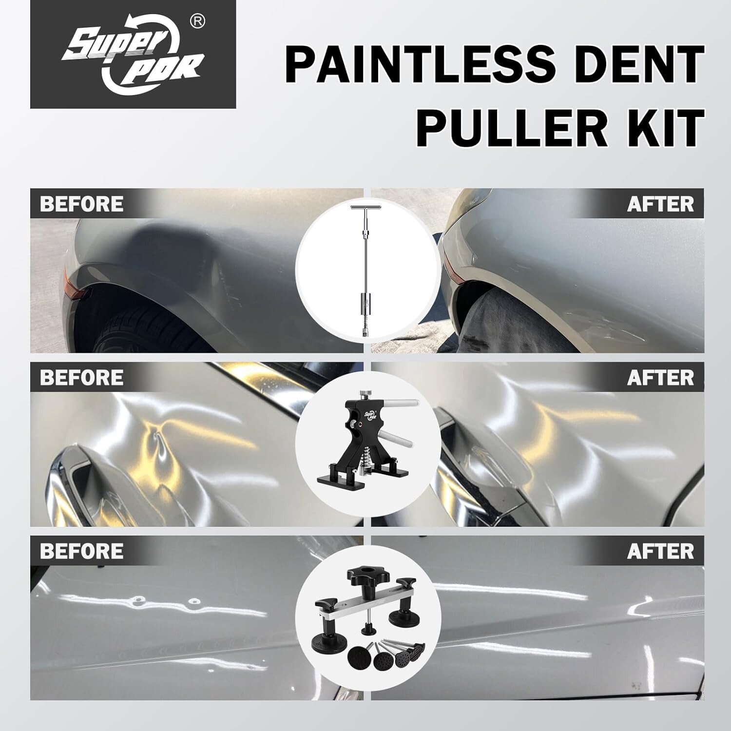 PDR Car Body Glue Puller Tabs Pulling Paintless Dent Repair Removal Tool Kit US