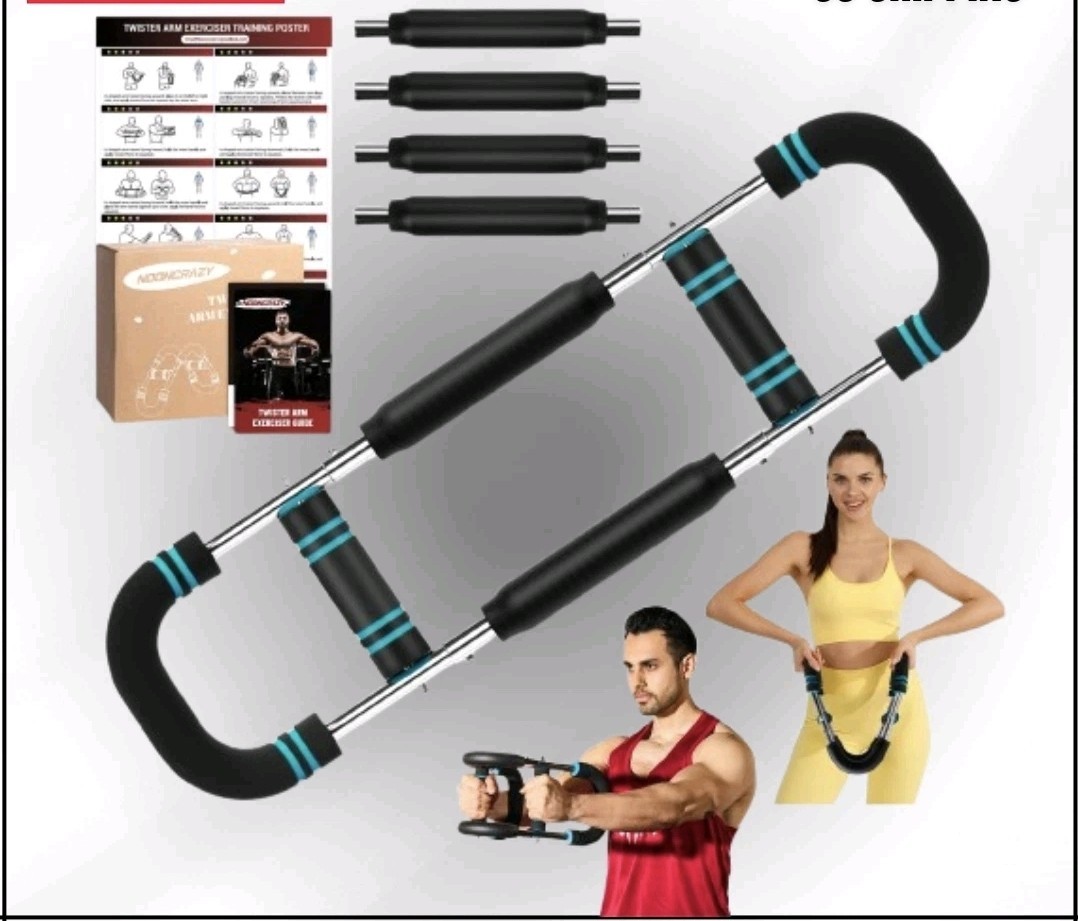 Twister Arm Trainer, Adjustable Chest Exerciser with 4 Blue 60-90 / 90-120