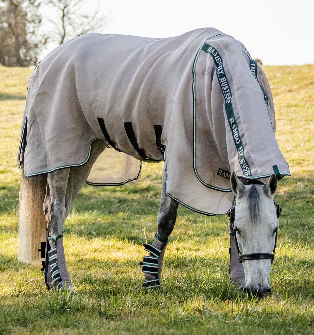 Rambo Fly Buster Vamoose Fly Sheet - Oatmeal/Sage