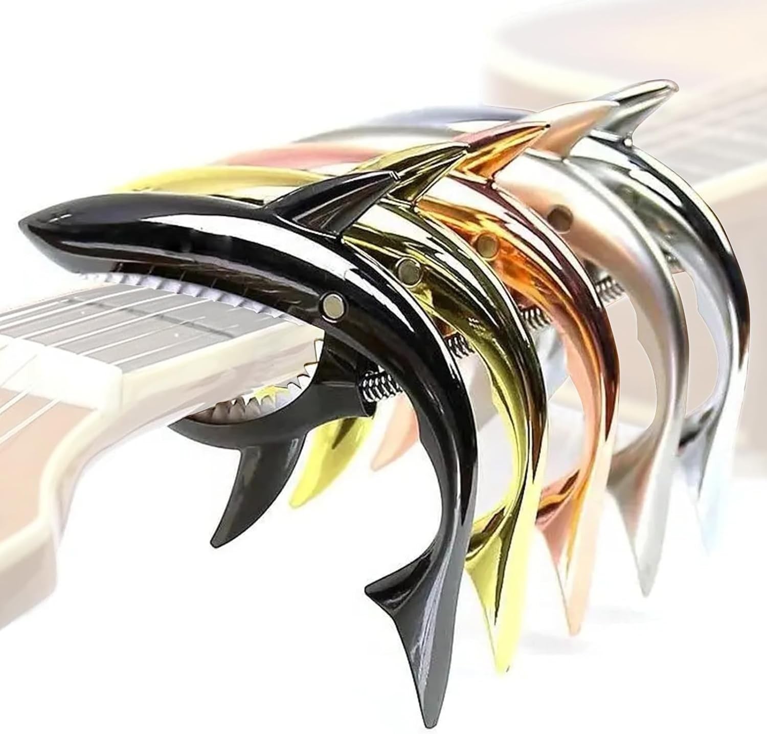 Zinc Alloy Guitar Shark Capo for Acoustic and Electric Guitar