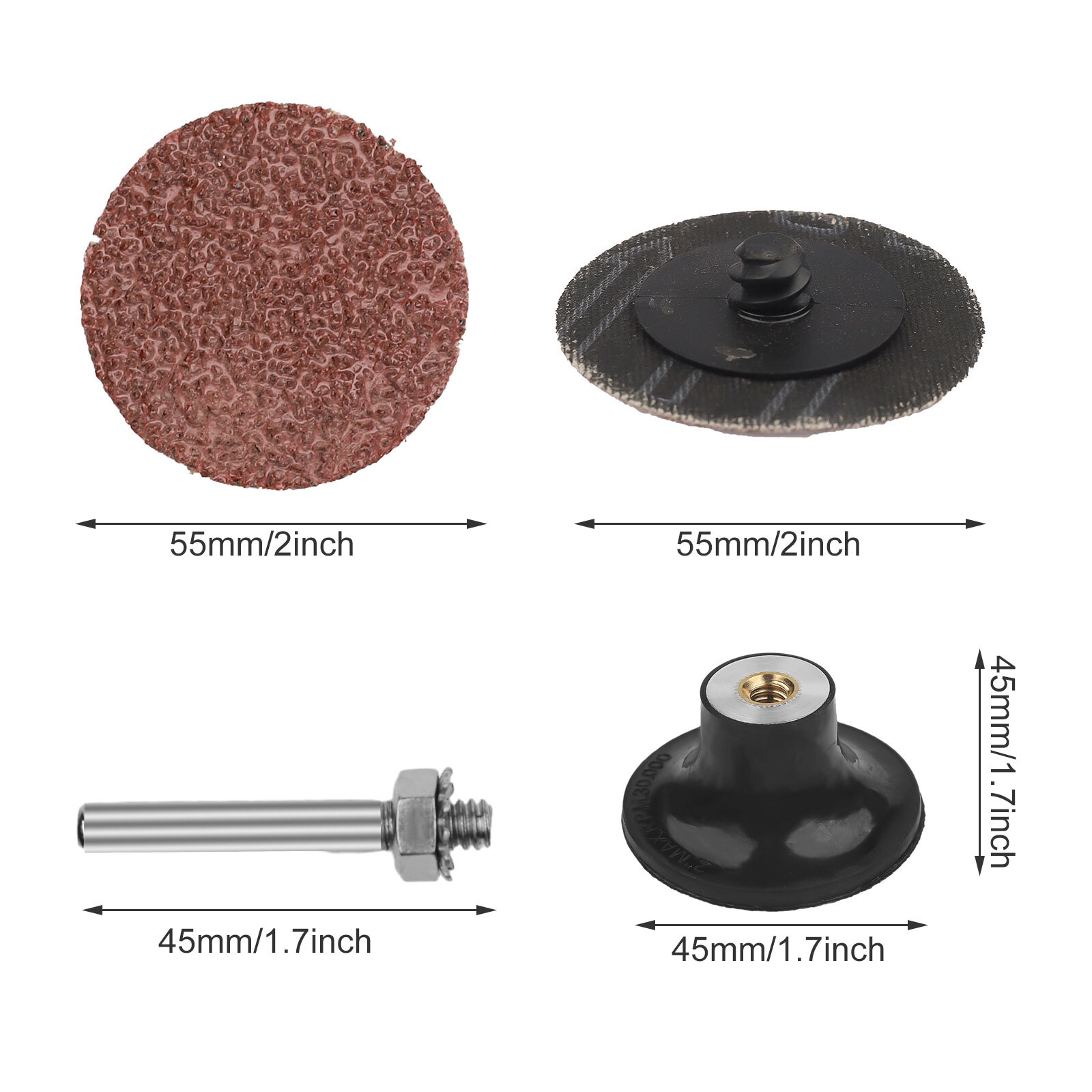 51x 2 inch 36 60 80 120 240 Grit Roll Lock Die Grinder Quick Change Sanding Disc