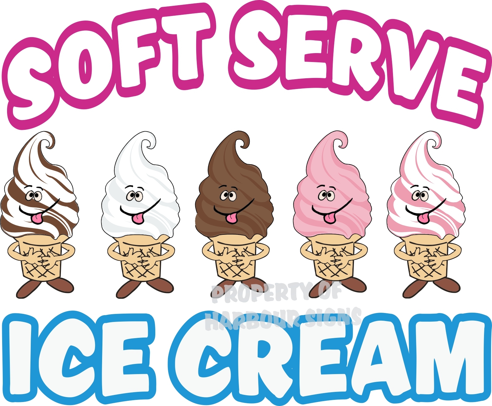 Ice Cream Soft Serve Decal 14" Concession Food Truck Cart Vinyl Sticker