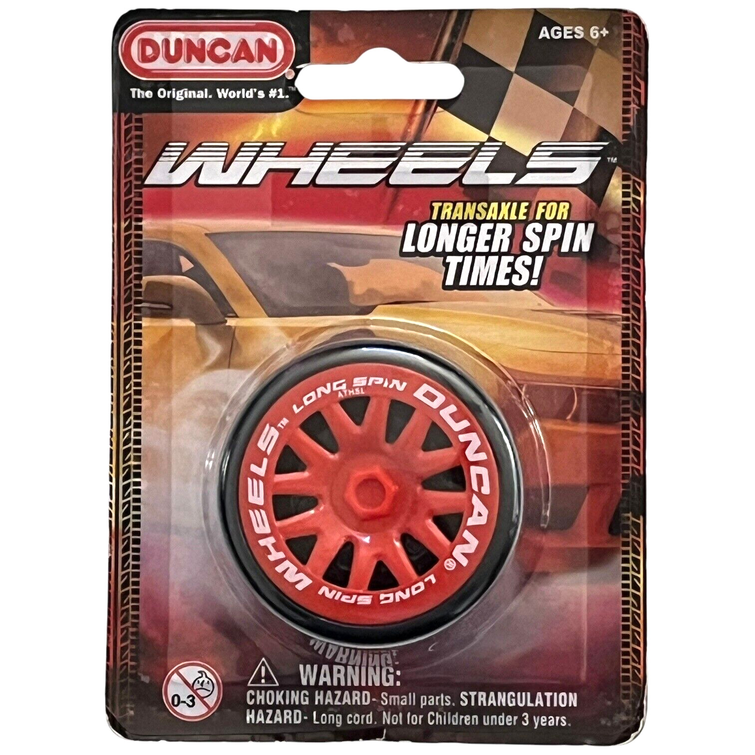 Duncan The Original Wheels Yo-Yo Longer Spin Times Black and Red New Old Stock