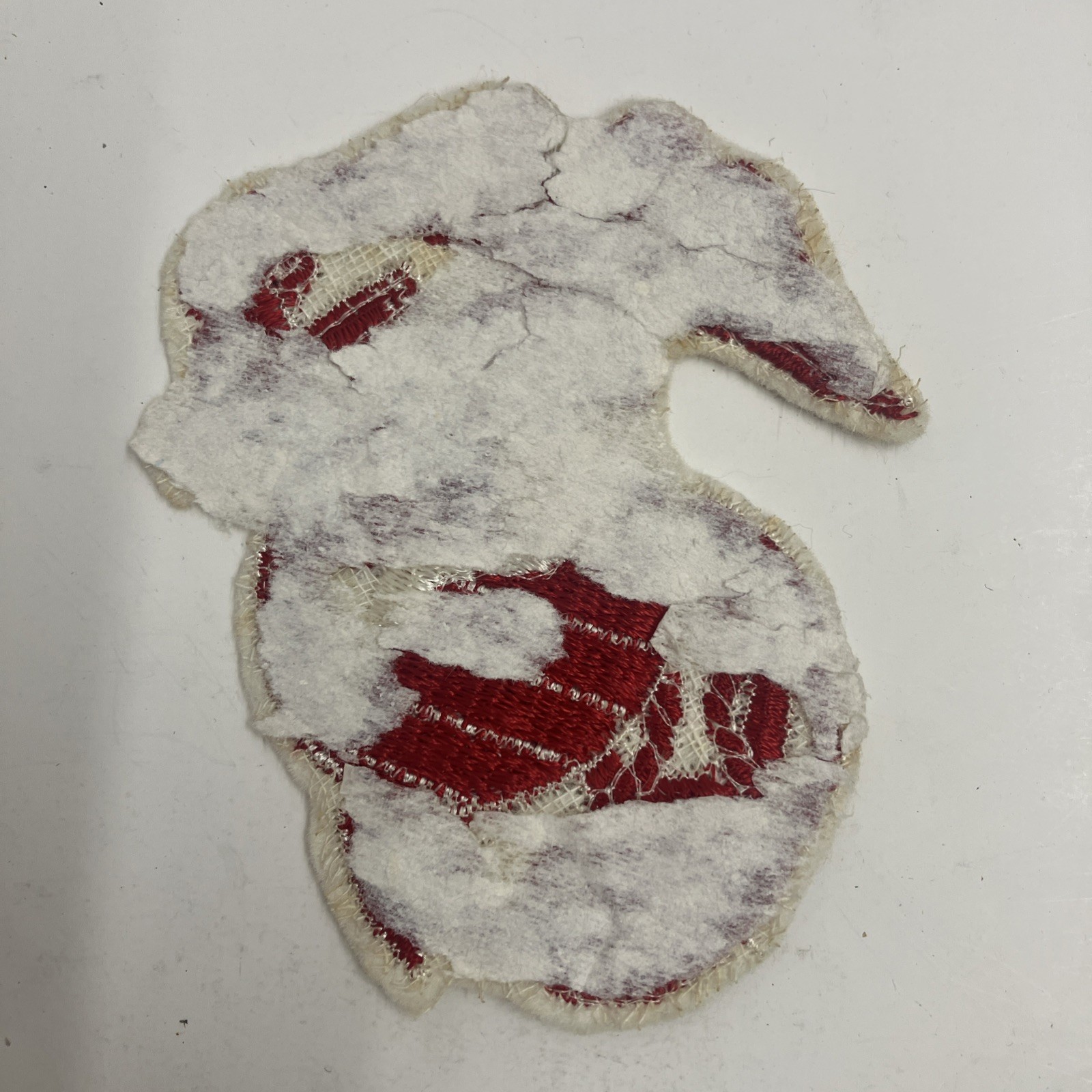 USMC Semper Fidelis EGA Eagle Globe Anchor Patch Marines Red/White Used