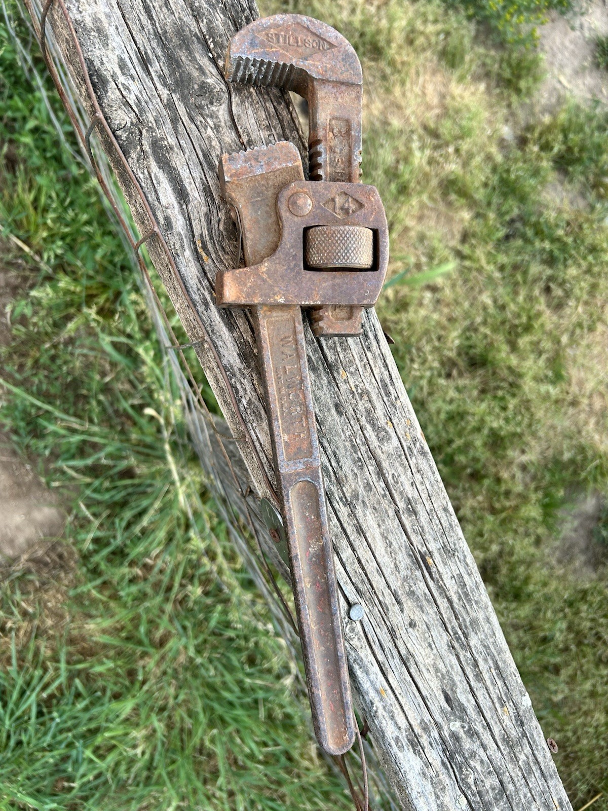 Vtg Stillson Walworth 14" Inch Pipe Monkey Wrench Adjustable Heavy Duty USA NICE
