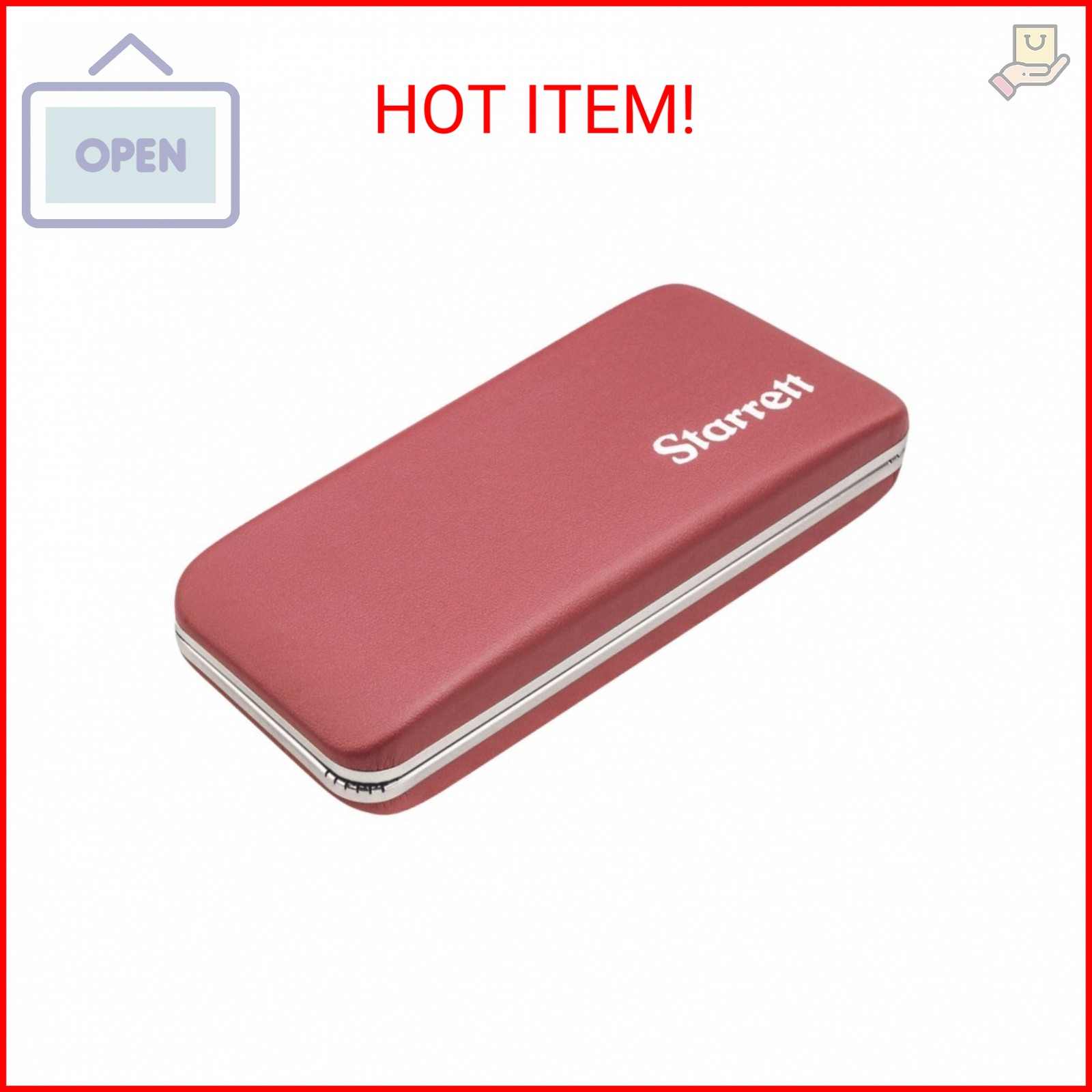Starrett 910 Deluxe Padded Case, Protective Storage for Combination Squares, Bev