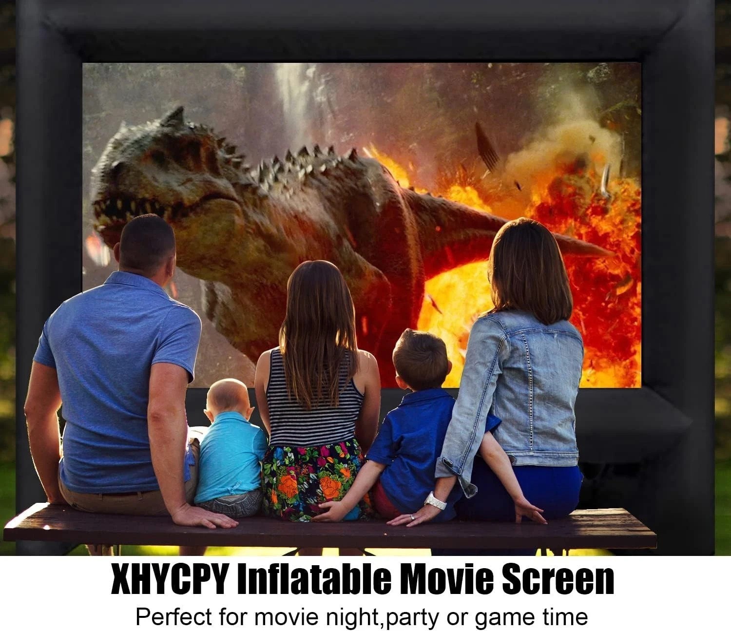 Large 16ft Inflatable Projection Screen with Quick Inflate Blower - Easy Setup