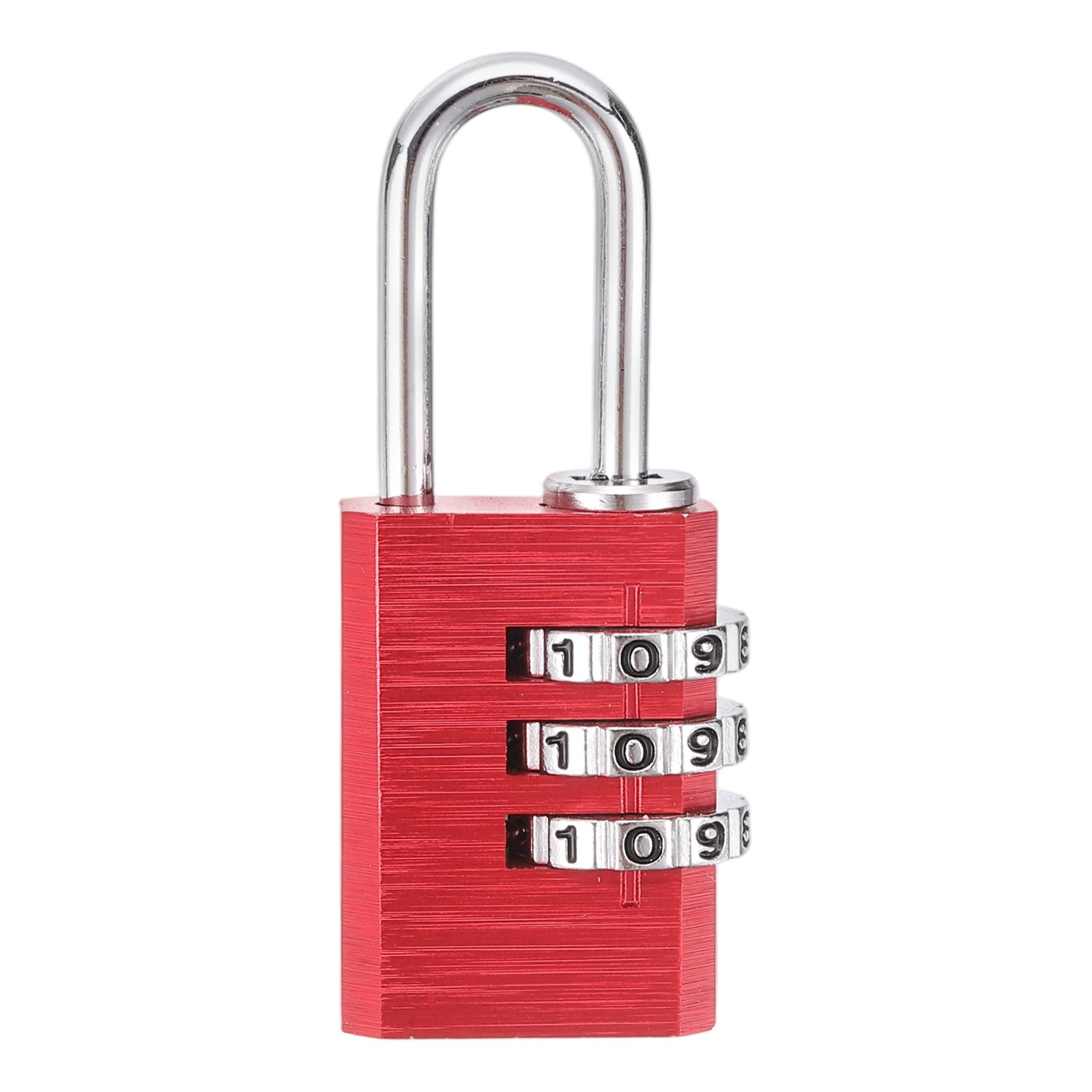 3 Digit Combination Lock,(H:2.2", Red), Aluminum Anti-Rust Outdoor Lock