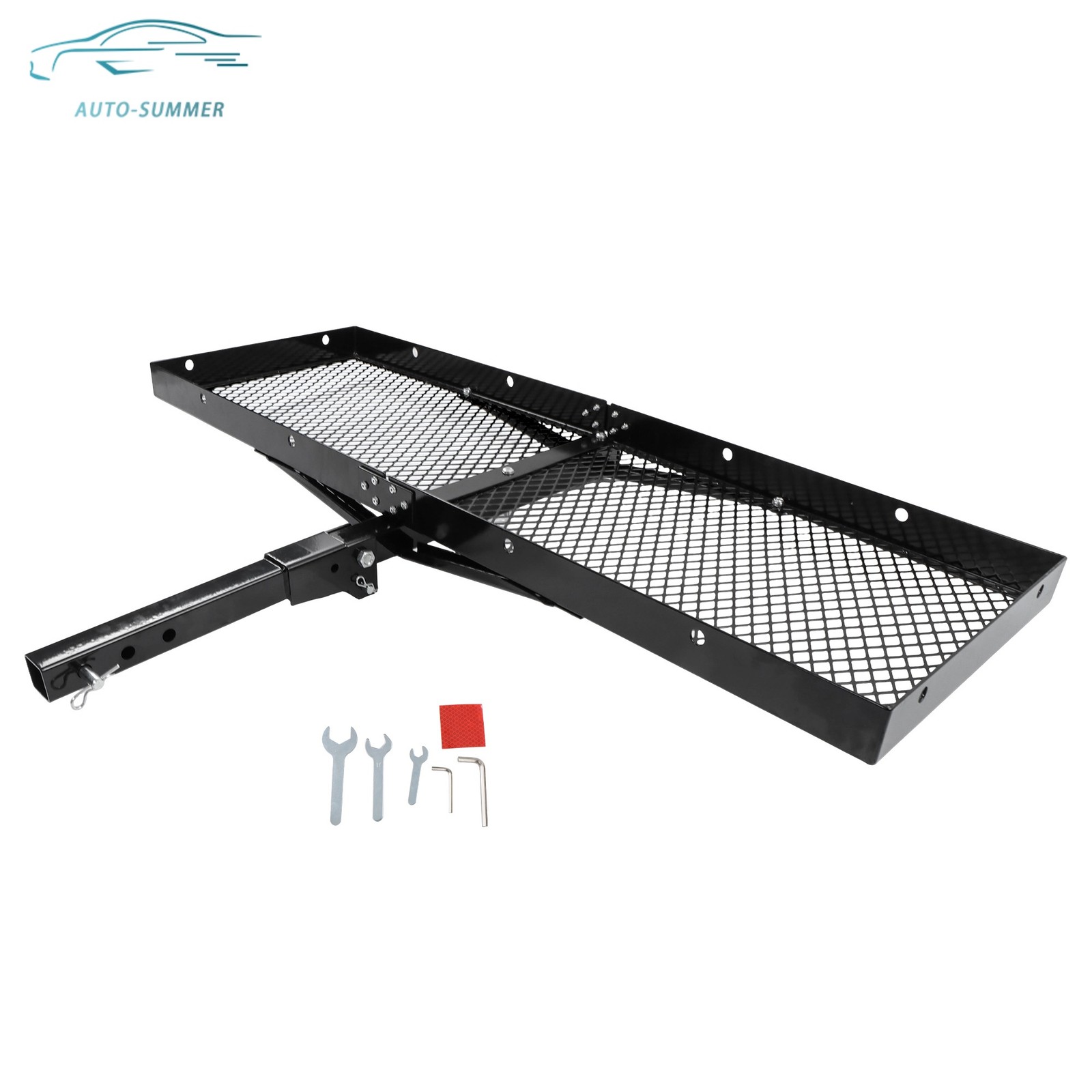 500lbs 60'×20'×3' 2" Receiver Cargo Hauler Carrier Hitch Mounted Luggage Basket