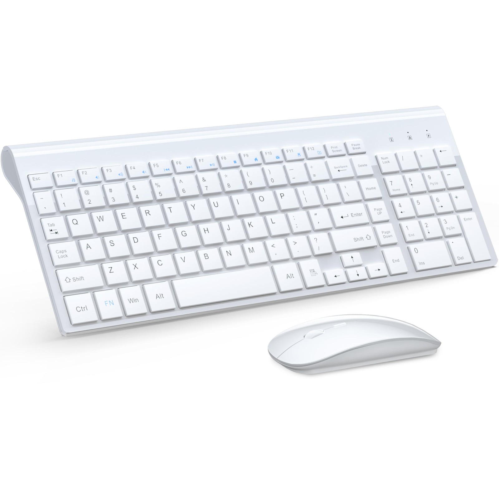 Wireless Keyboard and Mouse Ultra Slim Combo, 2.4G Silent Compact USB 2400DPI...