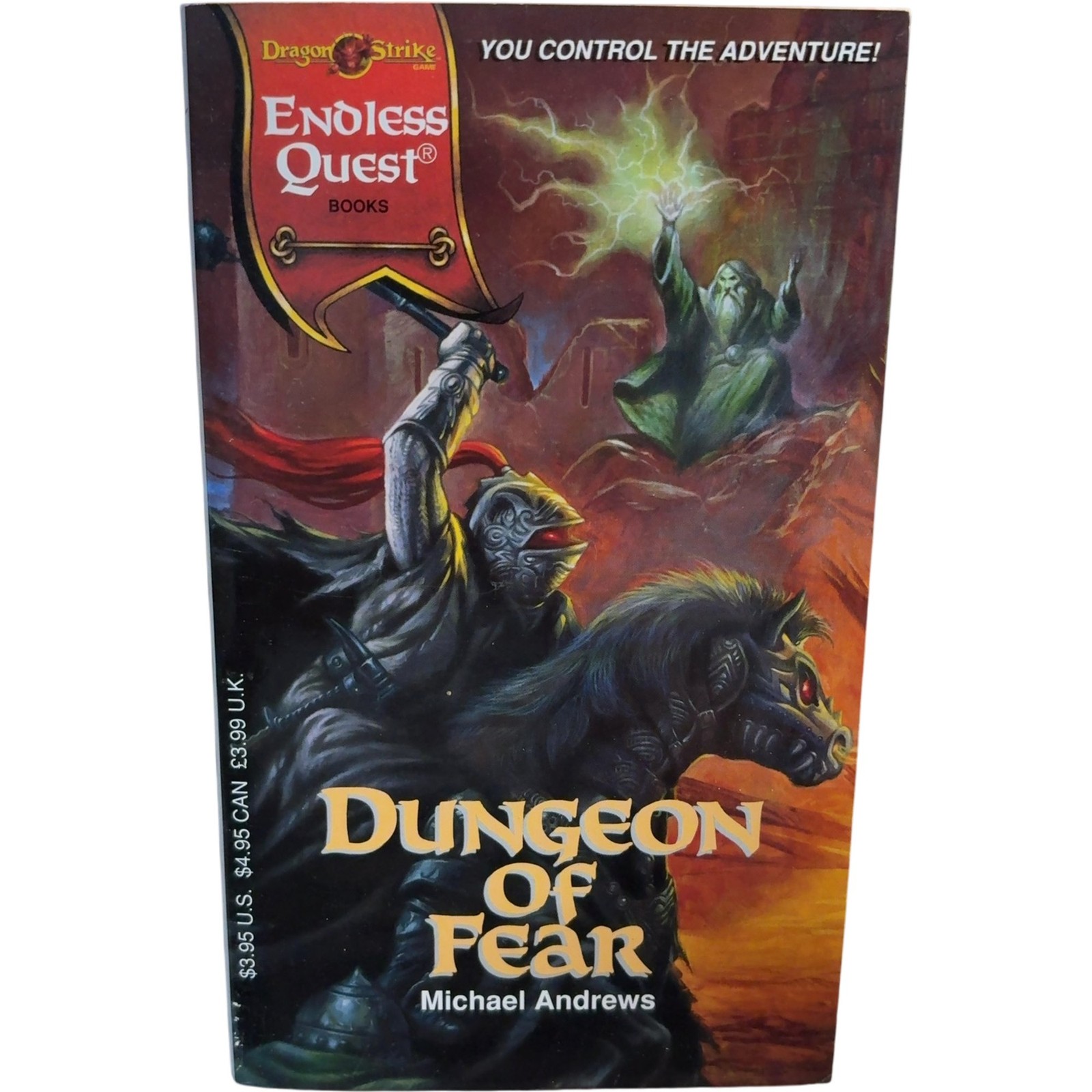 Dungeon of Fear Michael Andrews Paperback 1994 Fantasy Gamebook