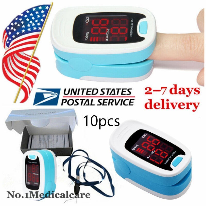 10pcs Spo2 Finger Pulse Oximeter LED Blood Oxygen Pulse Rate Patient Monitor New