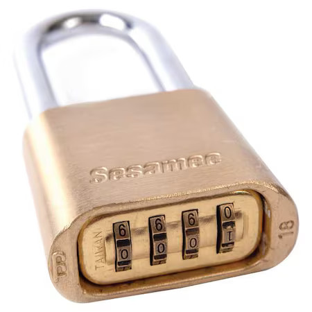 Sesamee K0437 Combination Padlock, 4 Numbers