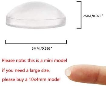 Eshanmu Self-Adhesive Clear Rubber Feet Tiny Bumpons 6x2mm 100pcs,