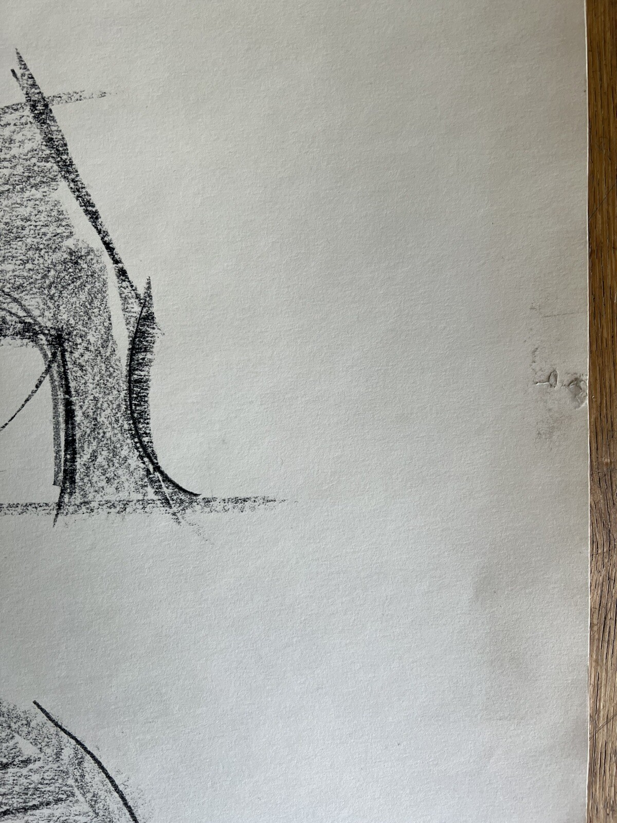 Peter Thursby Original 1969 Charcoal Drawing Study For Sculpture Signed Dated
