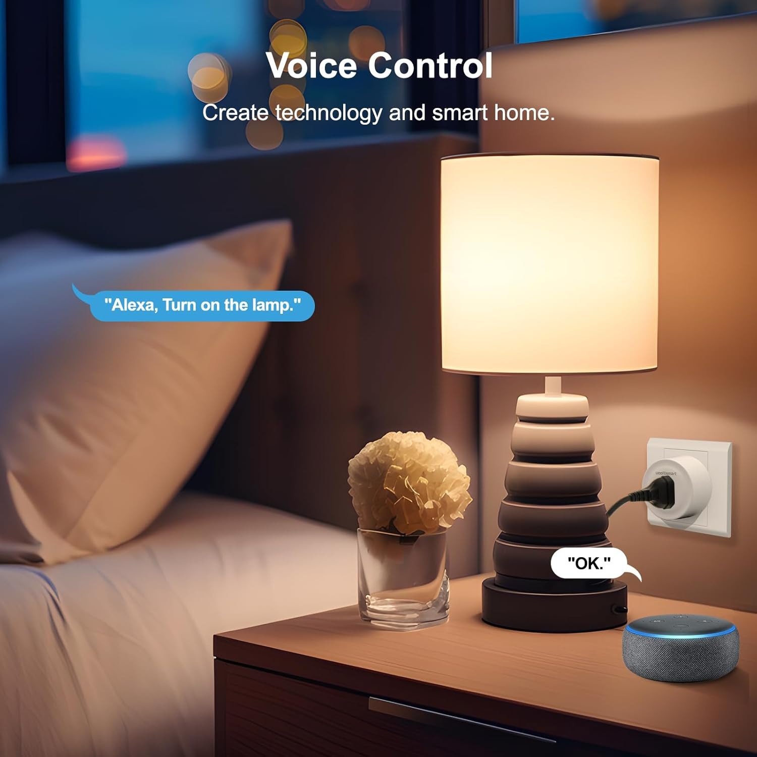 Smart Plug, Wifi Plugs Work with Alexa & Google Assistant, Smart Outlet with Tim