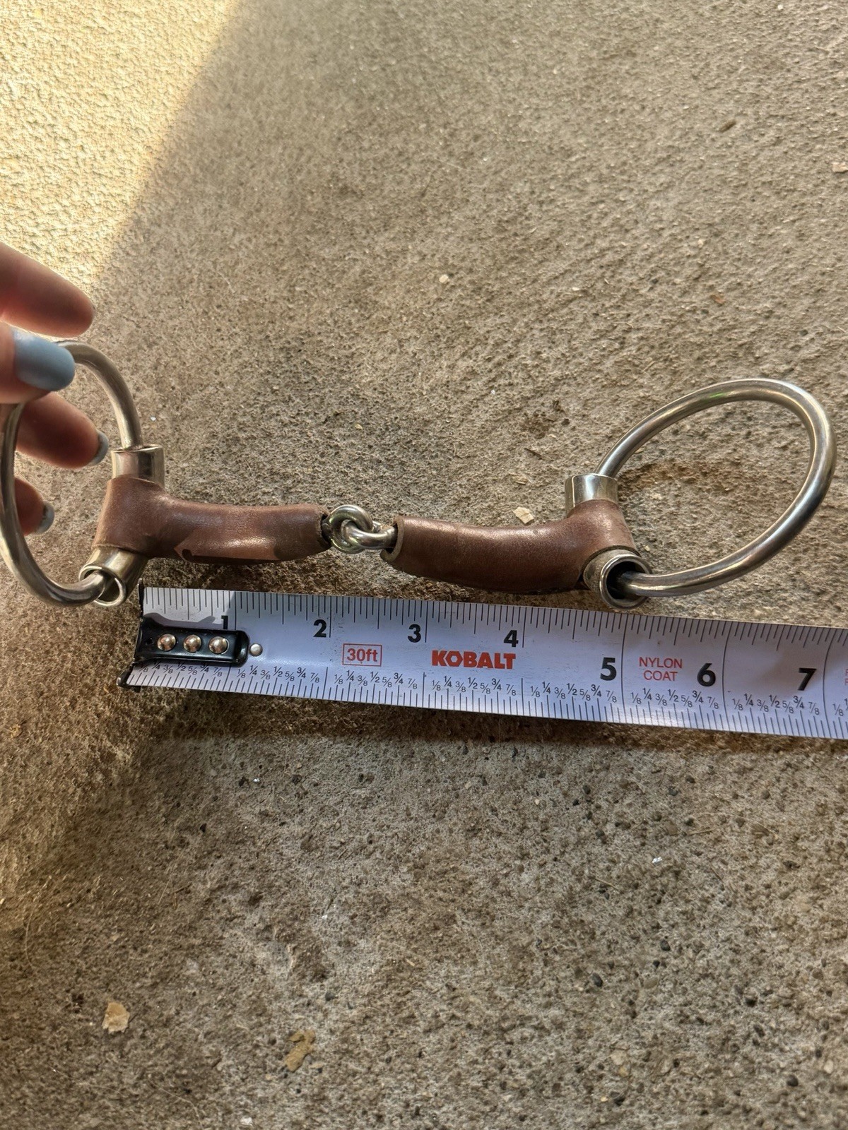 4.5” NWOT Metelab Leather Covered “Pinchless” Swivel Mouth Sleeved Loose Snaffle