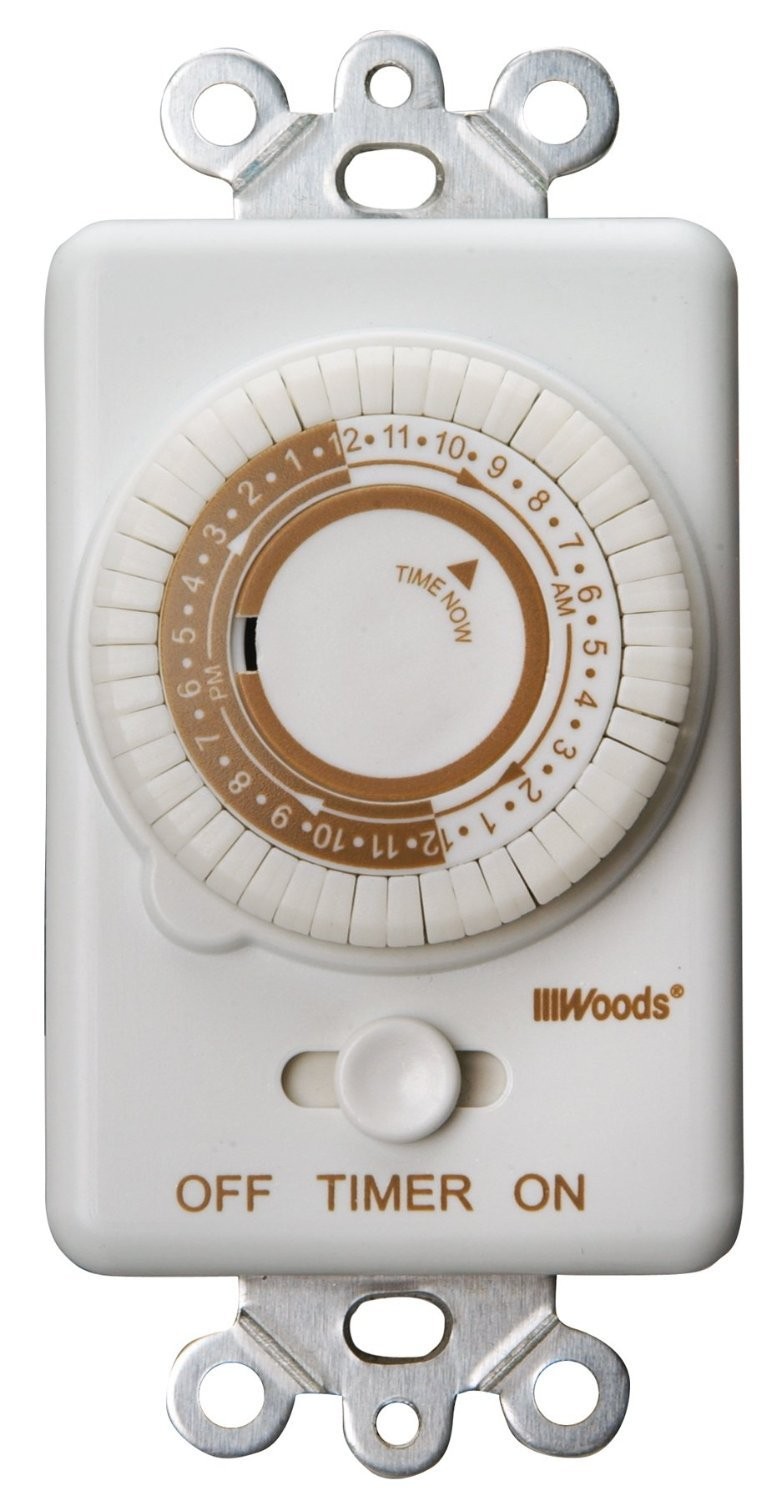 Woods 59745 59745WD 24-Hour Mechanical Converts A Wall In Wall, Multicolor