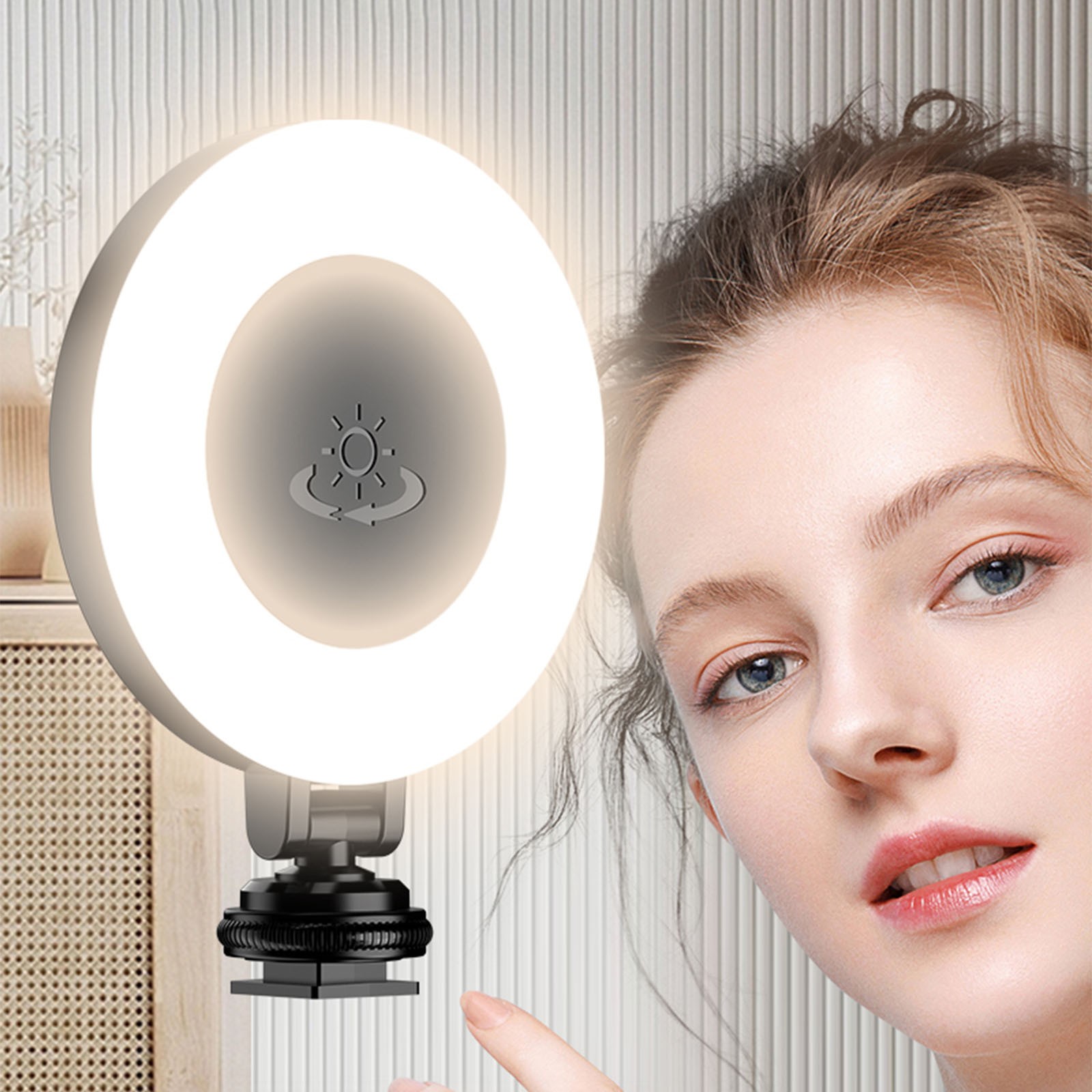 360 Rotatable LED Ring Light Video Light Portable Selfie Makeup Fill Light