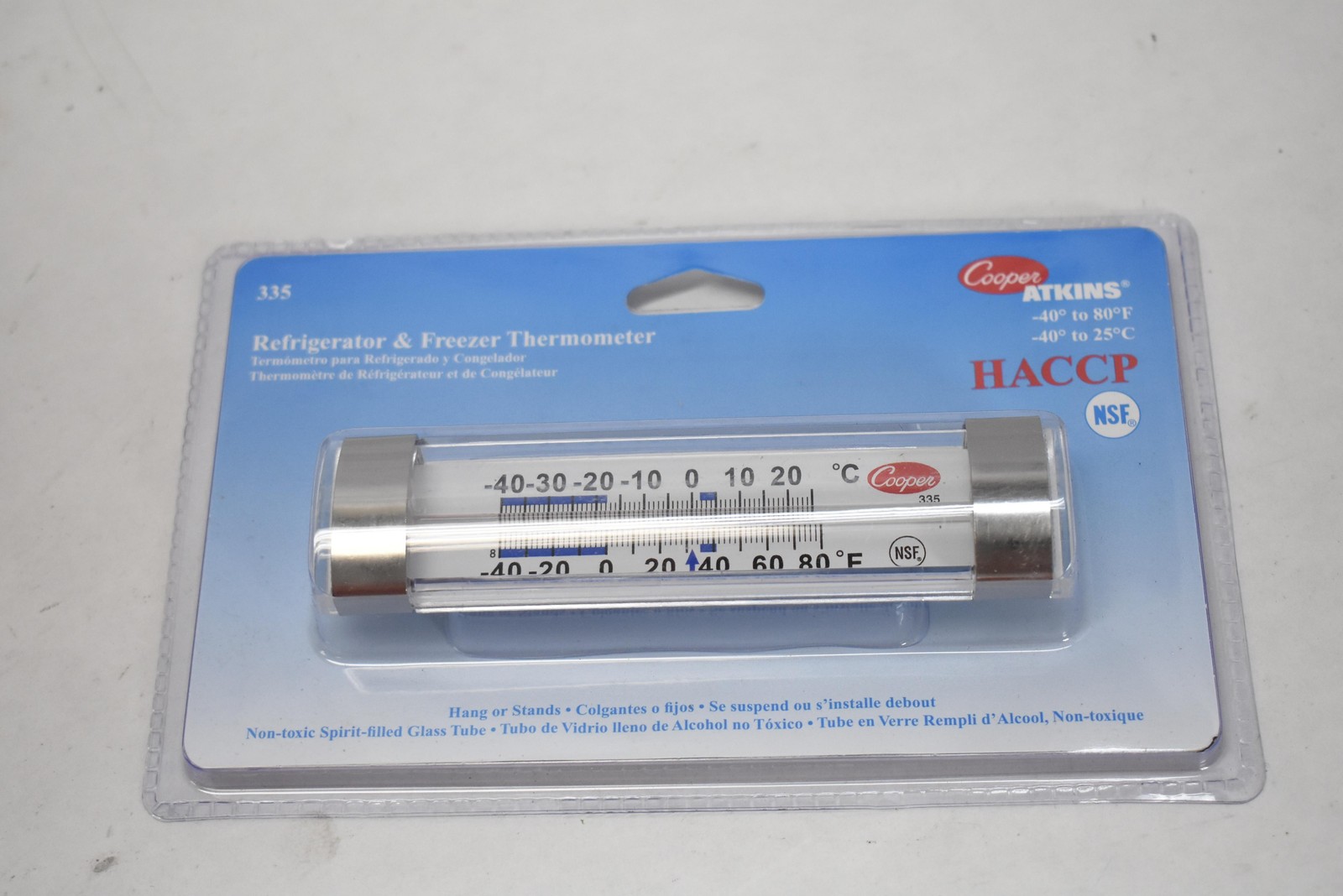 Cooper-Atkins 335 Refrigerator Freezer Thermometer HACCP NSF -40 to 80°F Cooler