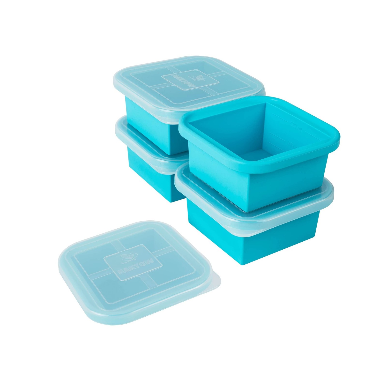 Silicone Freezing Tray with Lid - 2-Cup 4 Pack Freezer Containe... FAST USA SHIP