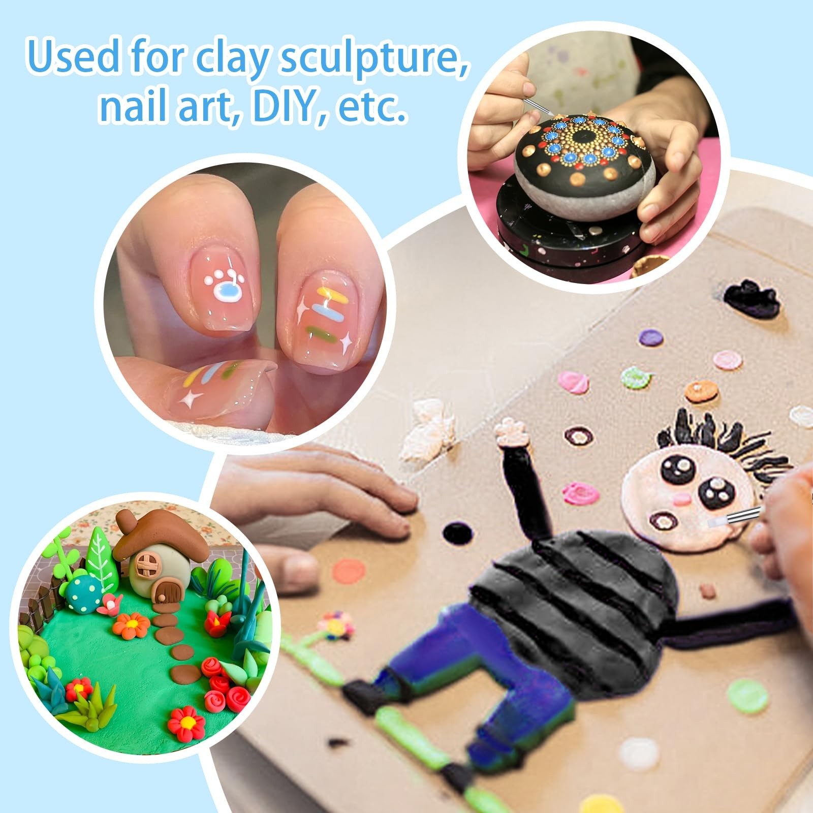 Dotting Tools, Silicone Clay Sculpting Tool, Clay Tools | Polymer Clay Tools,...