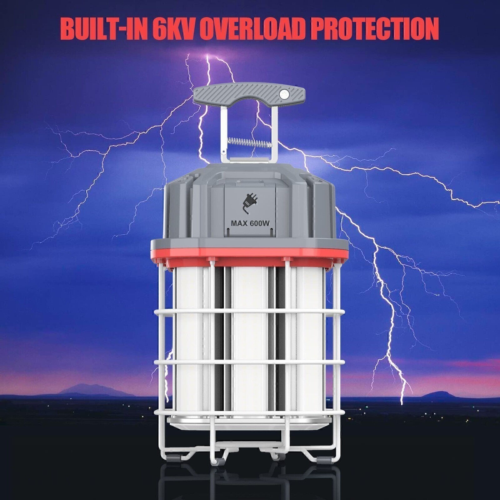 80W LED Construction Light ETL Listed 12000Lm Linkable LED Temporary Work Light