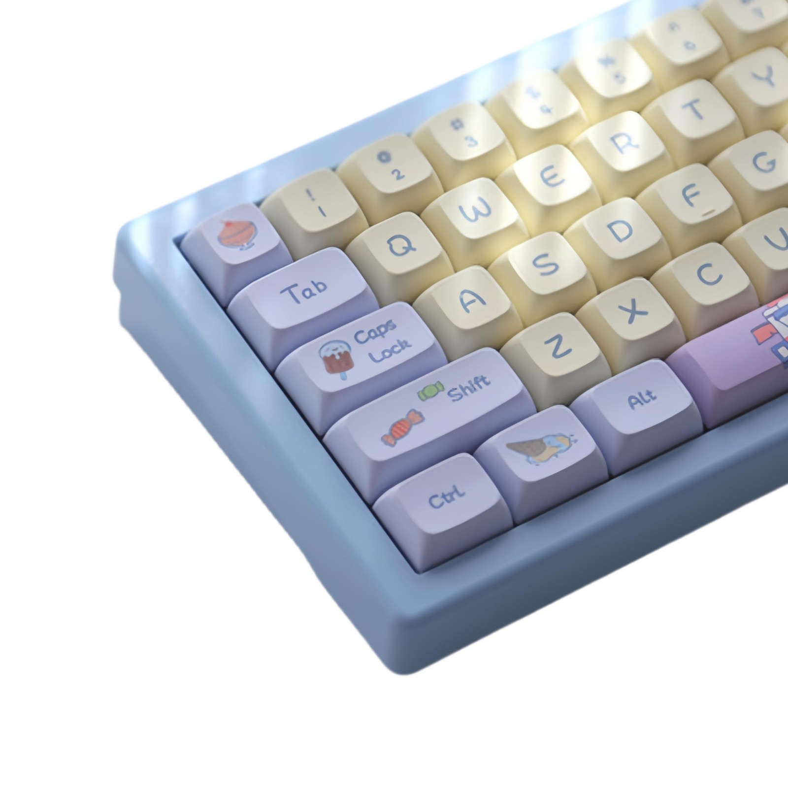Ice Cream Keycaps XDA Profile Custom Cute Keys for Mechanical Keyboard,133 Ke...