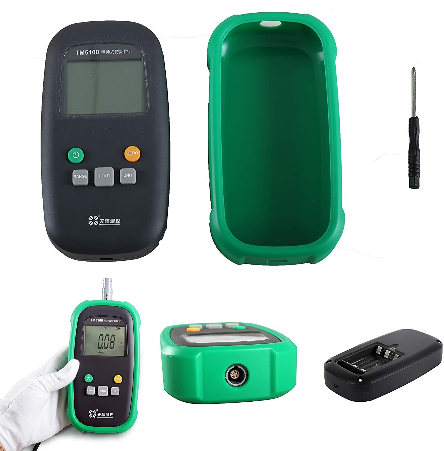 Handheld Gauss Meter Tesla Meter Surface Magnetic Field Tester Flux Meter Probe