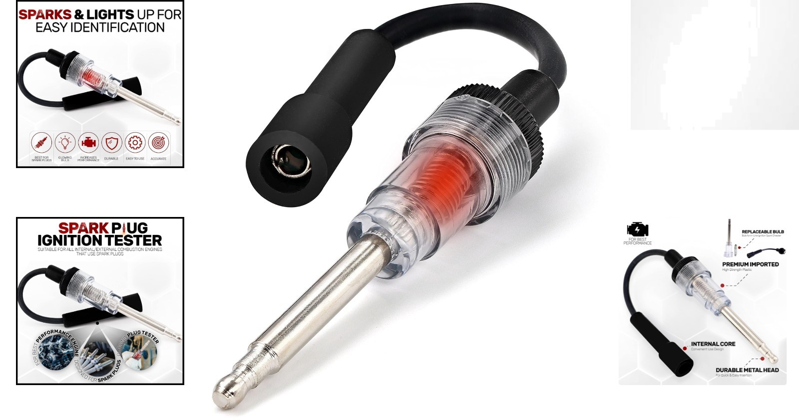 Lightweight Ram-Pro Inline Engine Spark Tester for Automotive Diagnostic Needs