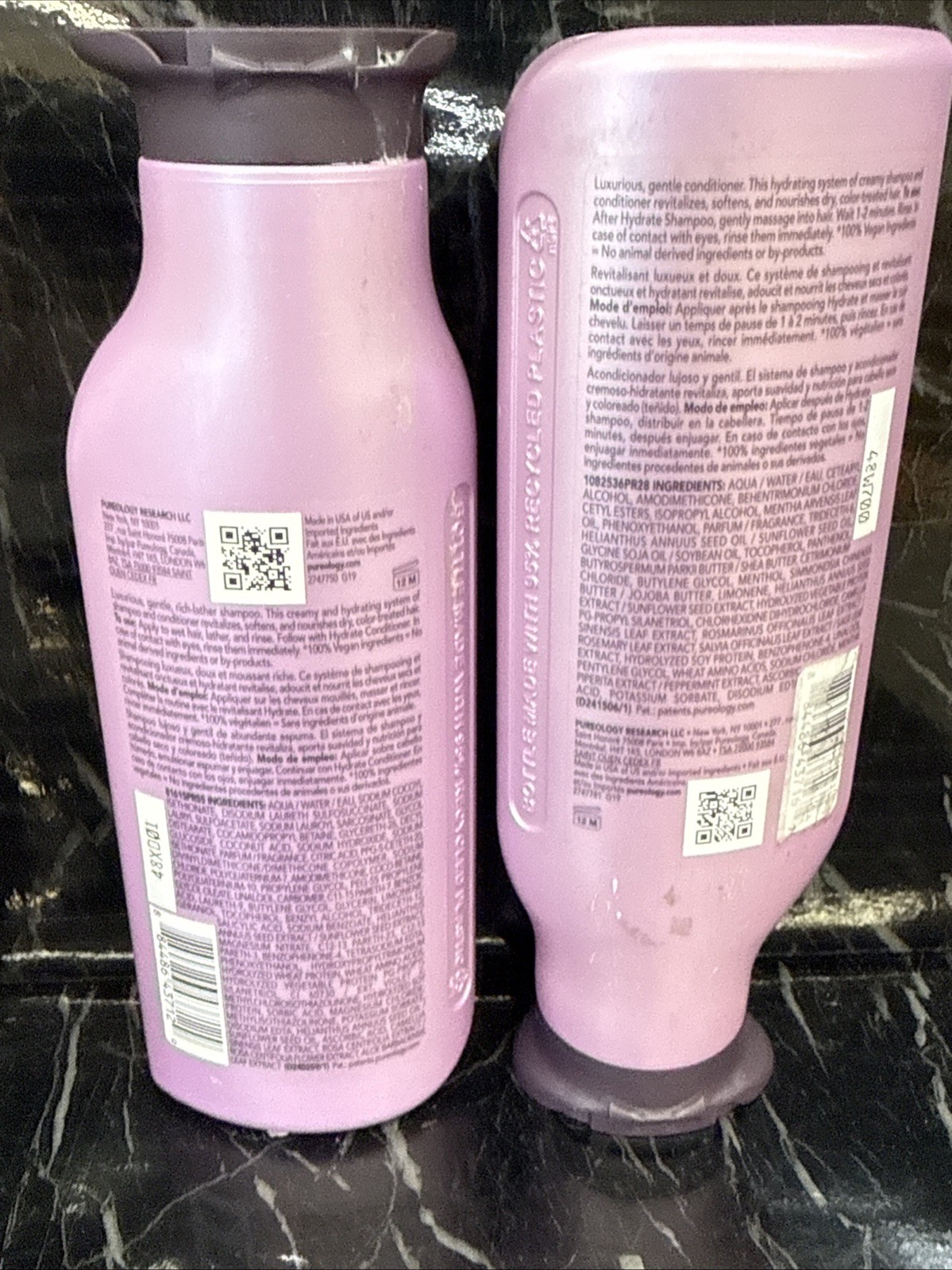 DUO Pureology Hydrate Shampoo and Conditioner Duo Set 9oz new