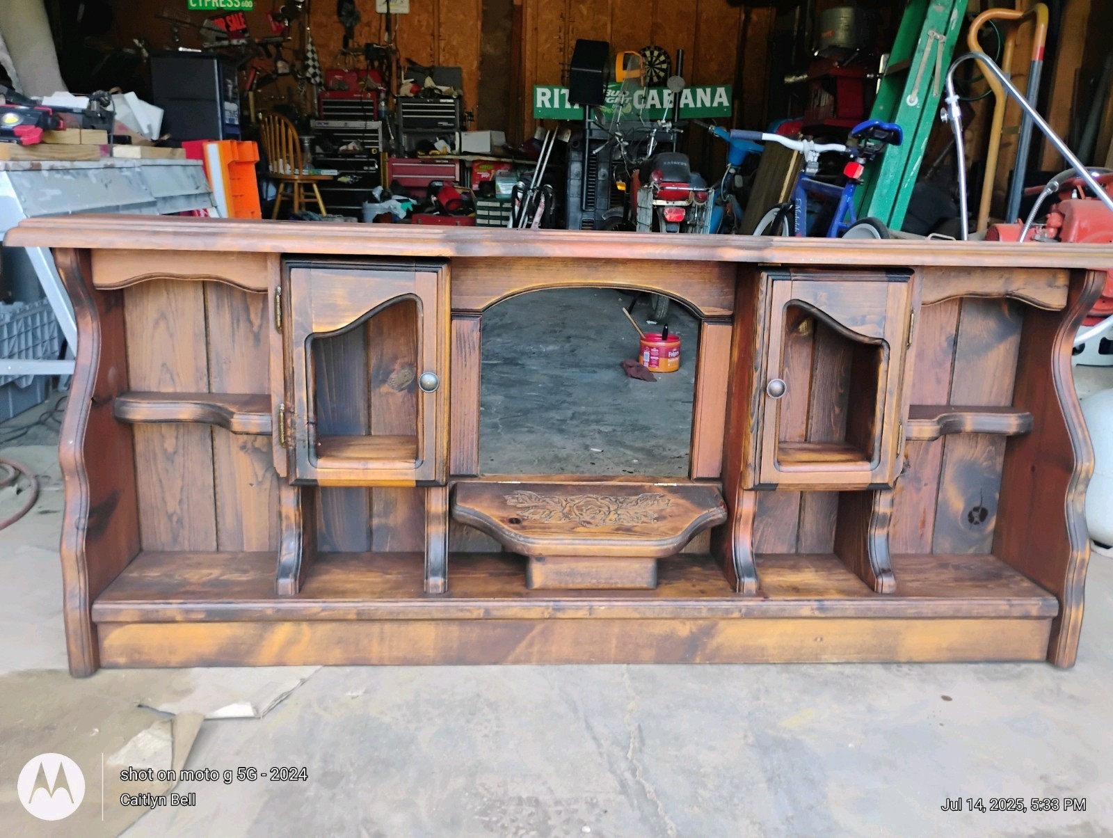 Refinished Queen Size Waterbed Headboard