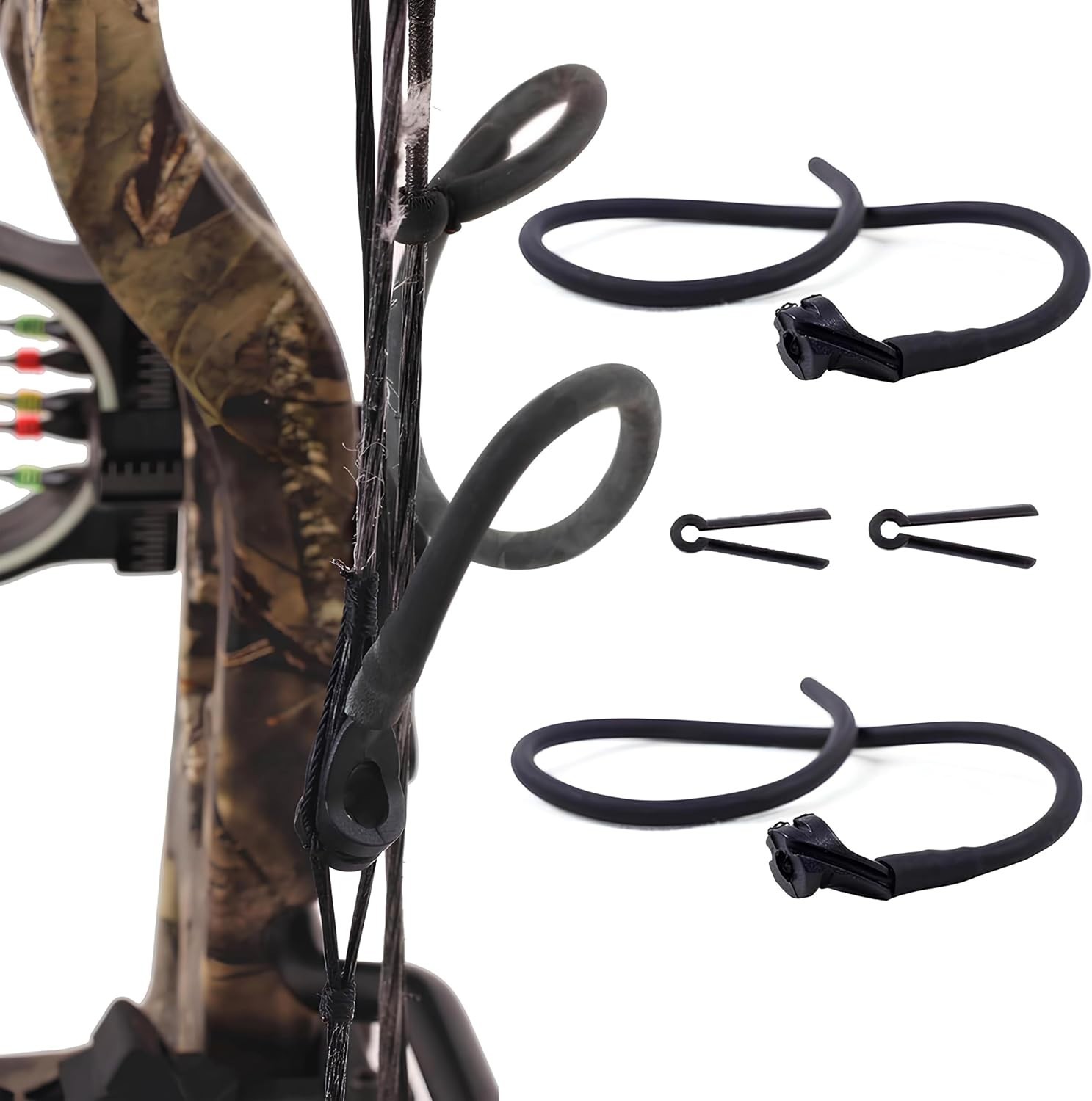 Aluminum 3/16 Archery Peep Sight with Bowstring Serving Thread Set for Hunters