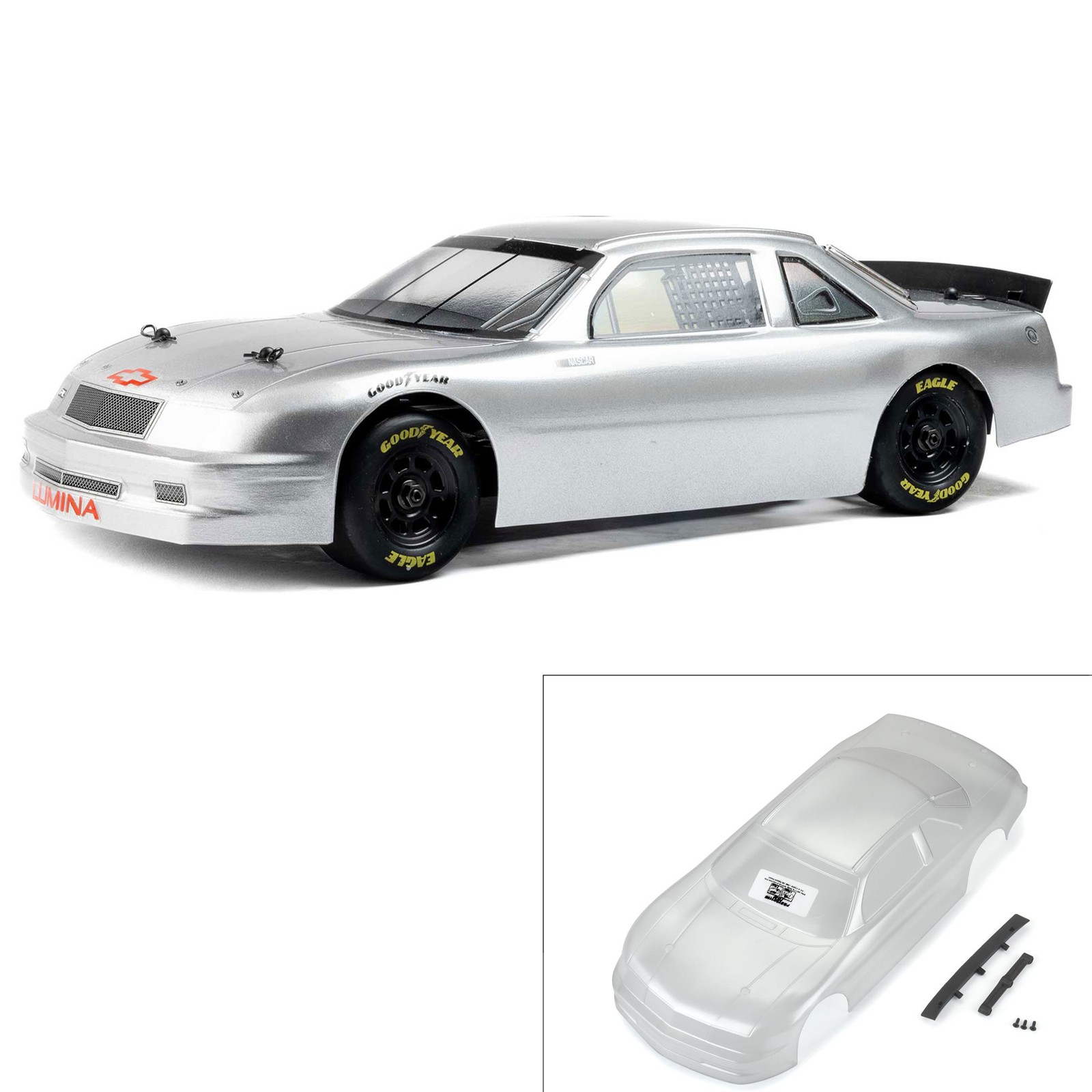 Pro-Line Racing Pre-Cut 1990 Chevy Lumina Clear for Losi NASCAR Race Car