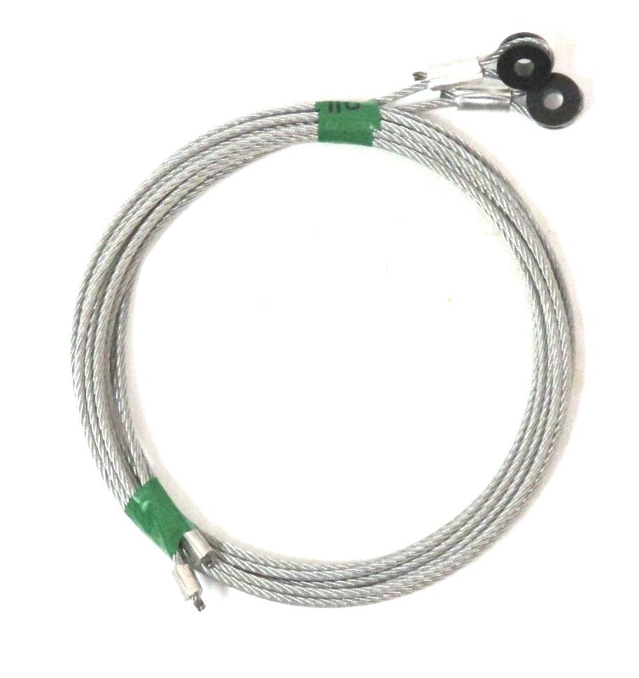 Todco Truck & Trailer Overhead Door Cables, 110" with 1/4" eye, pair