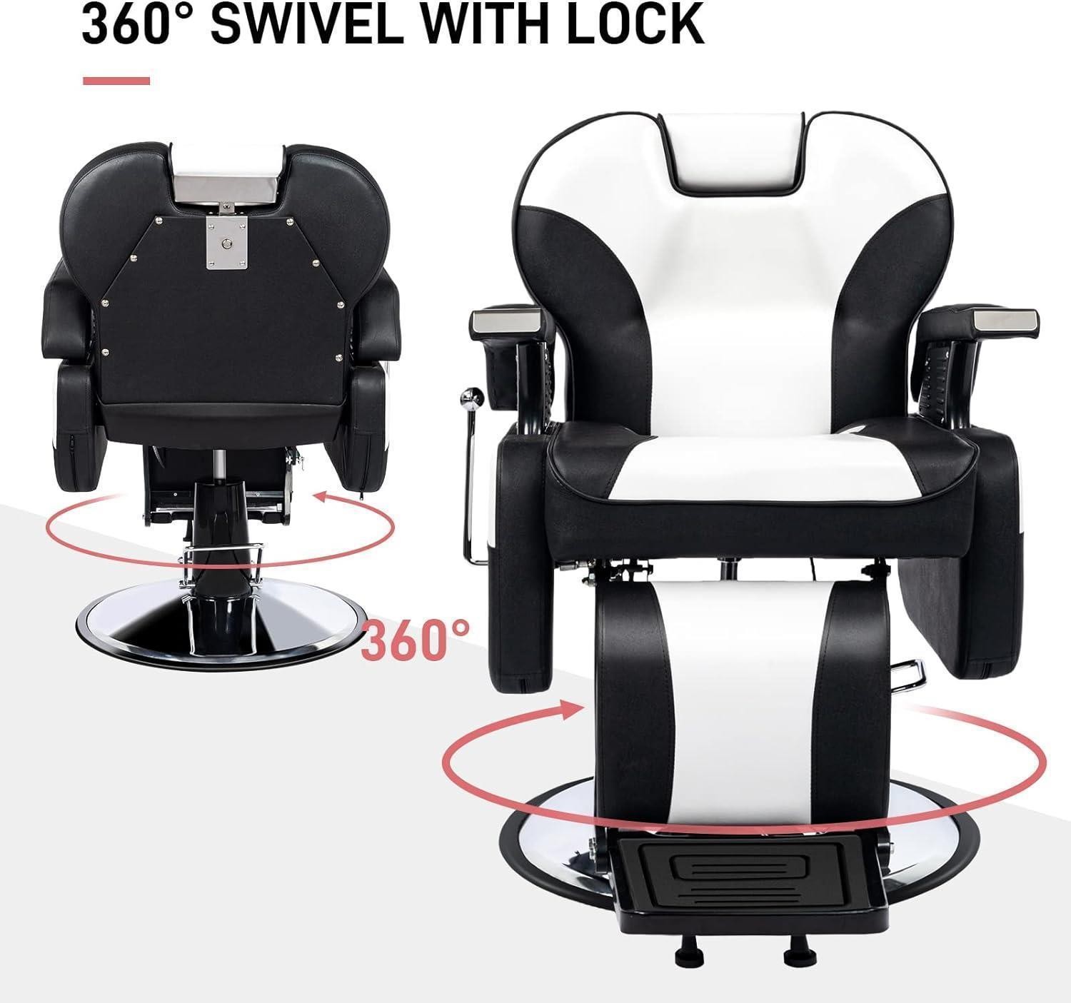 Hydraulic Recline Barber Chairs Hair Styling Chair for Barbershop Hair Salon
