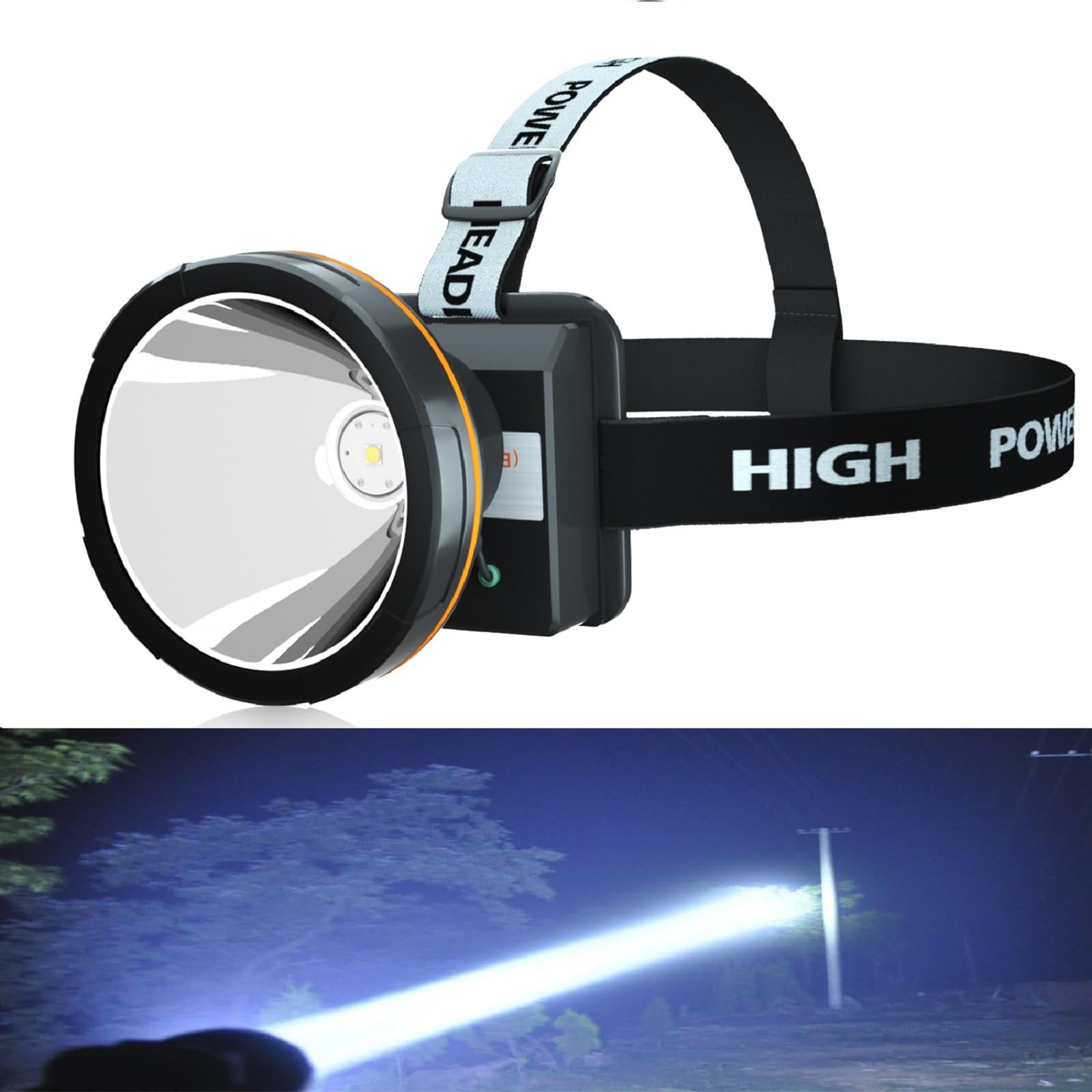 Best ODEAR Super Bright Headlamp Rechargeable LED Spotlight with Battery Powered