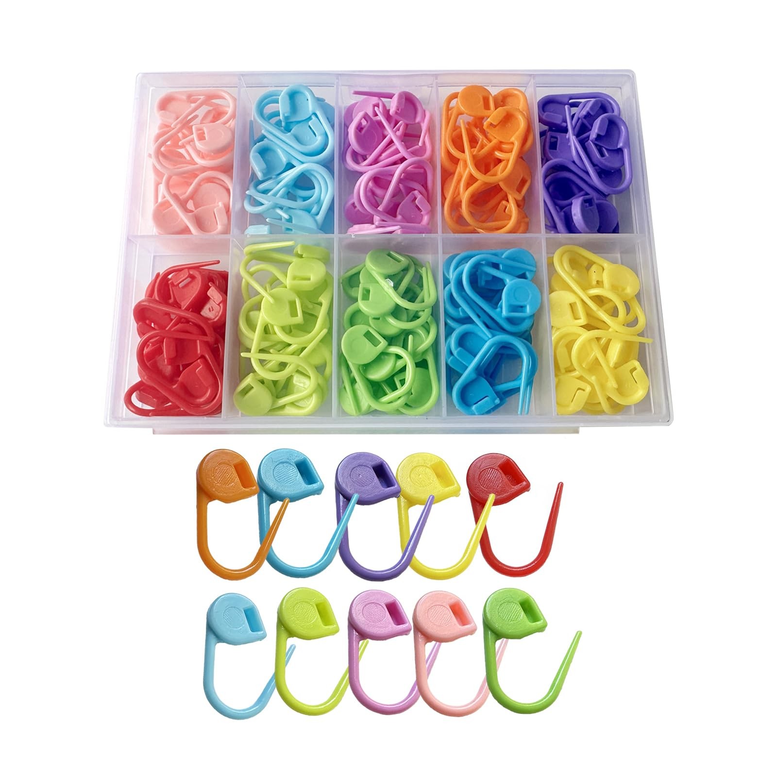 150 Pieces Knitting Crochet Locking Stitch Markers Stitch Needle Clip Counter 10