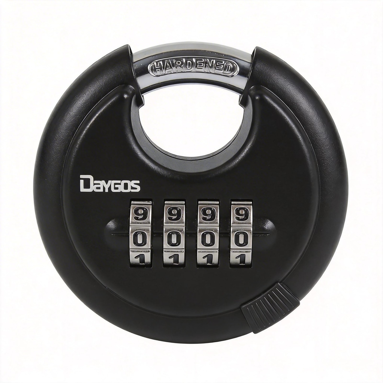 DAYGOS Combination Disc Padlocks for Outdoor - Heavy, Duty 4 1P Padlock, Black